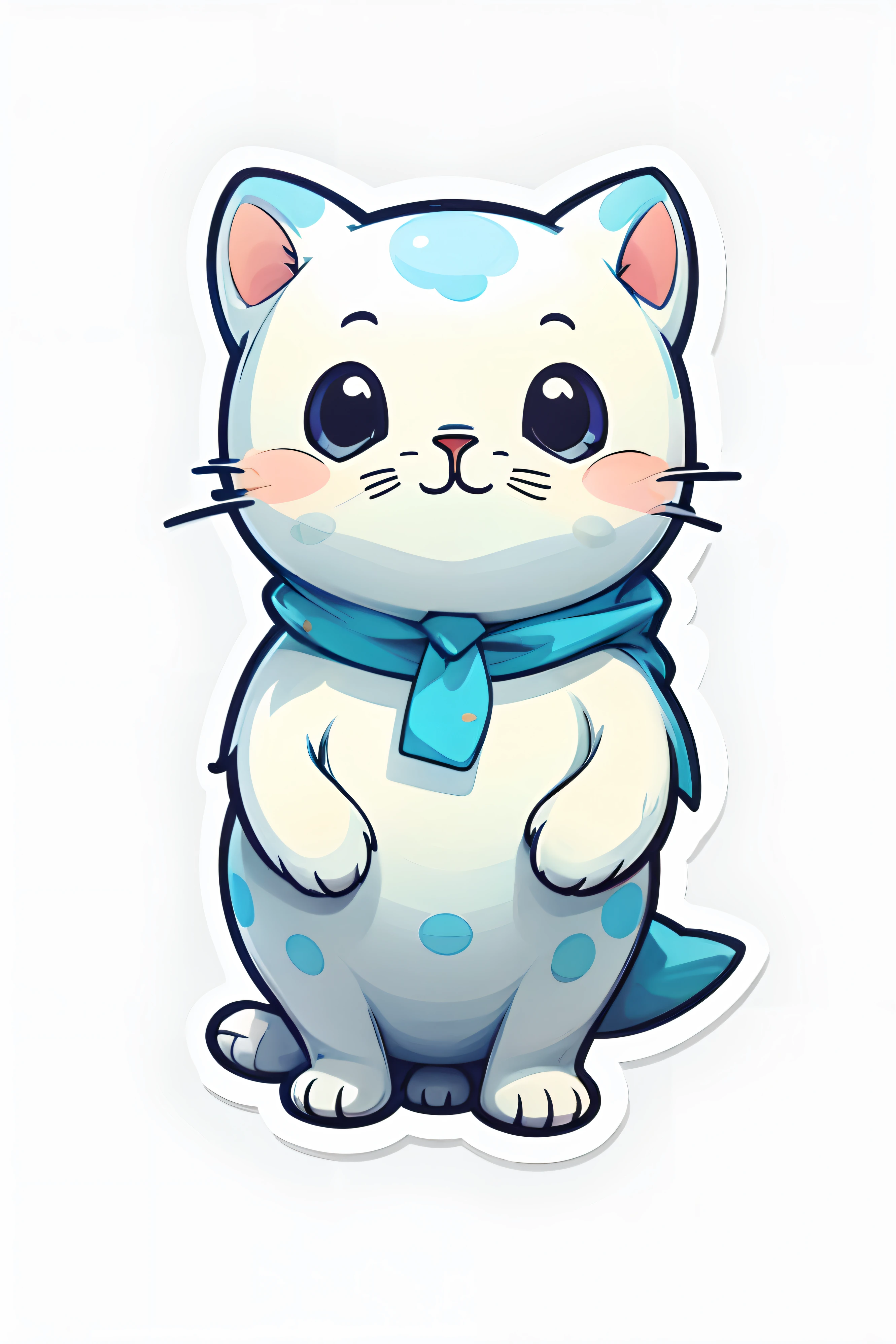 Sticker project, Sticker on A white paper, White background. Seal Cute sticker --auto
