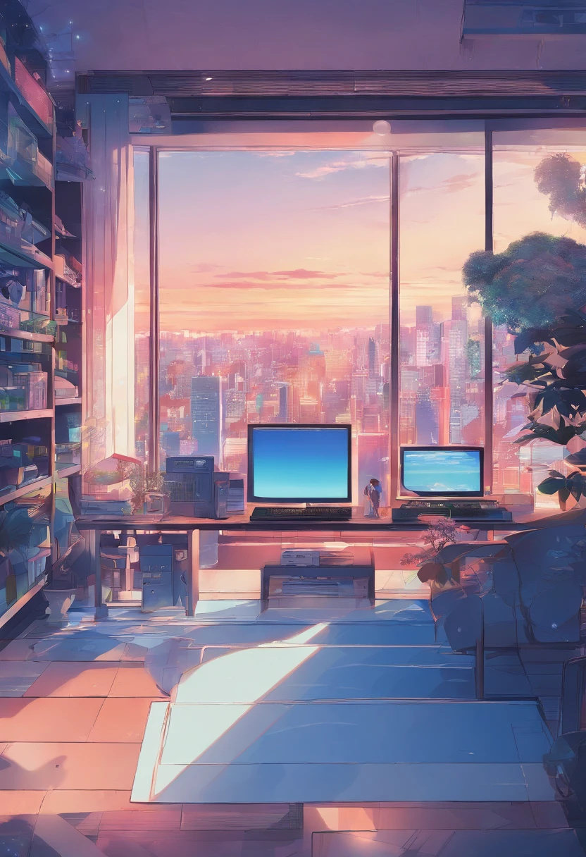 anime backgrounds boy room blue child of the 90s, ring lighting, cinemactic, 8k, fotorrealista, atmosfera