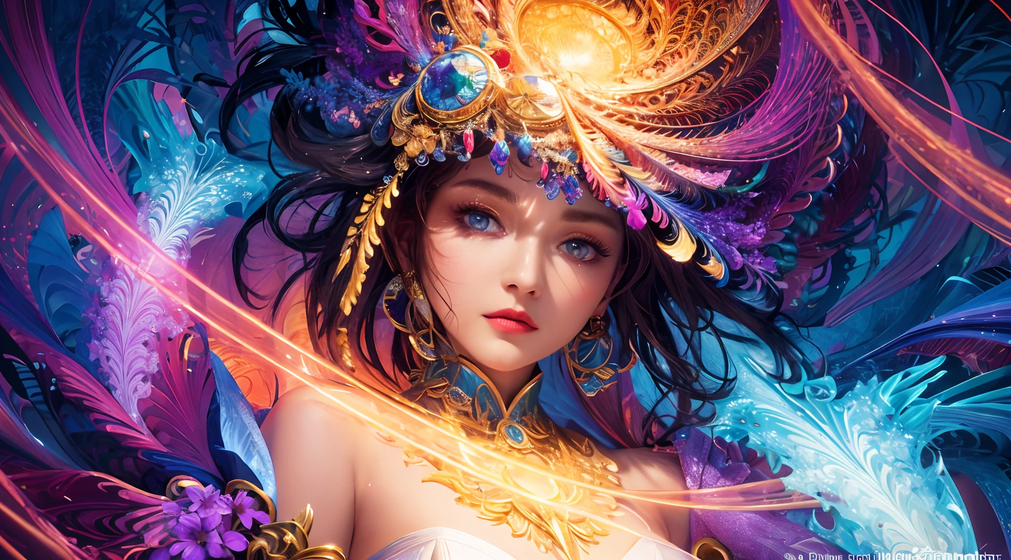 (best quality,4k,8k,highres,masterpiece:1.2),ultra-detailed,1girl,best-selling,classical,beautiful detailed eyes,beautiful detailed lips,extremely detailed eyes and face,longeyelashes,fascinating,hair flowing in the wind,graceful pose,serene expression,soft, pastel colors,studio lighting,impressive background scenery,peaceful garden,abundant flowers and plants,ethereal atmosphere,majestic trees,vibrant colors,fractal patterns,mesmerizing,elaborate details,harmonious composition,stunning combination of geometric shapes and organic elements,diverse textures,high contrast,breathtaking visual impact,meticulous attention to every stroke and hue,exquisite craftsmanship,artistic vision captured impeccably,celestial beauty,powerful emotions,deep connection
