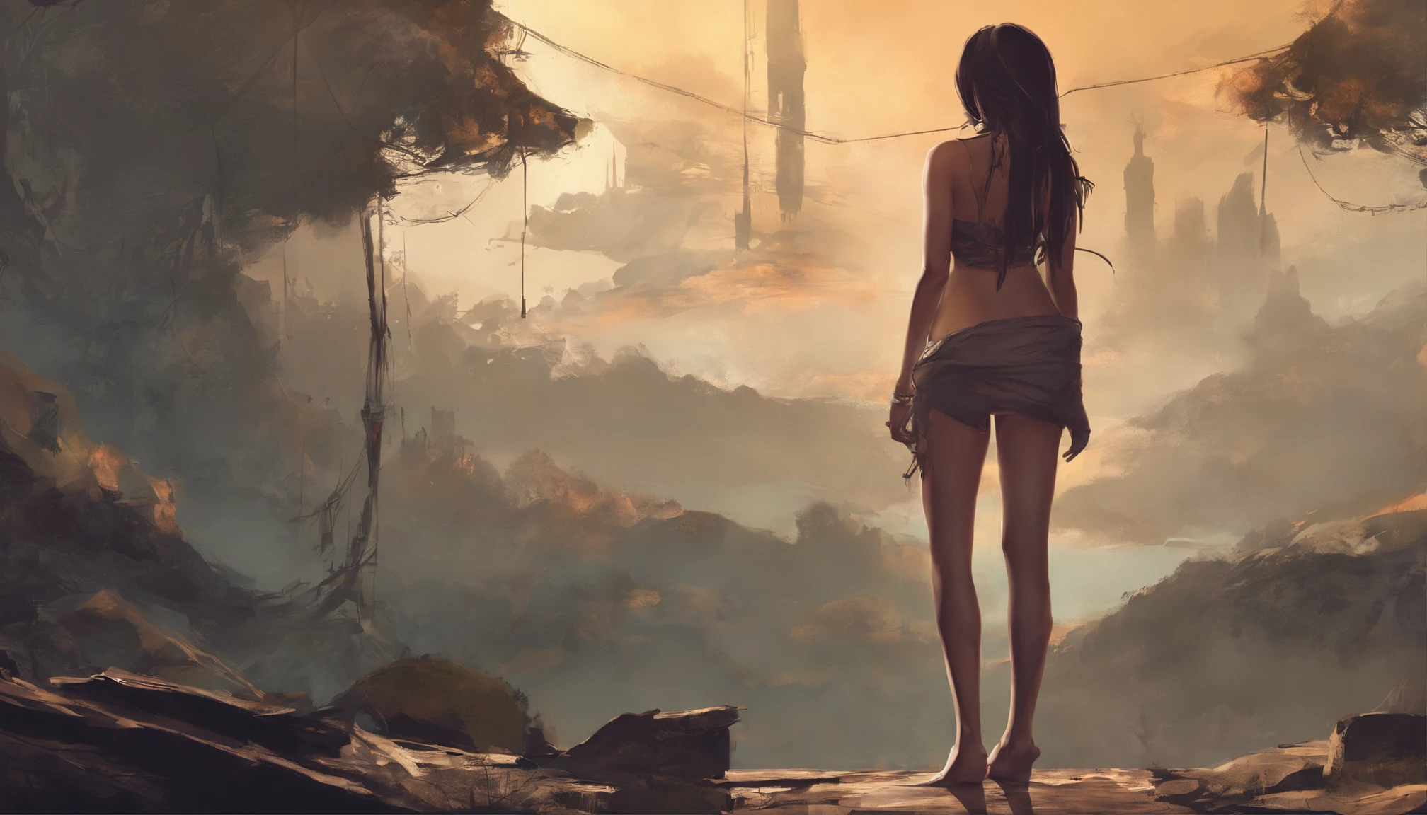 Girl without panties