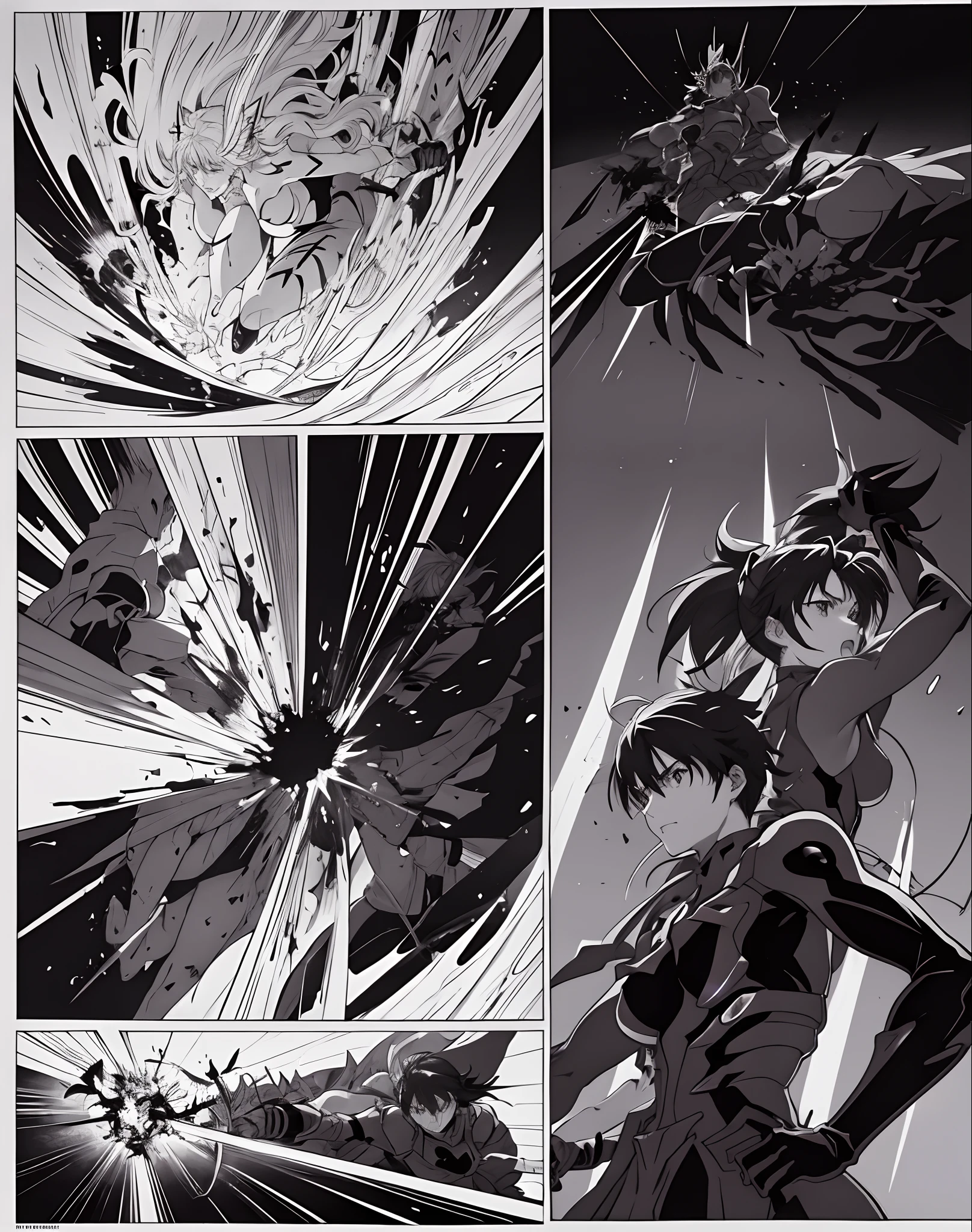 Drawing of two people fighting for swords, intense line art, perfect lineart, sharp lineart, fiery battle coloring, evangelion beast mode, Fire!! full bodyesbian, Line art!!, manga scans, with index finger, anime fight, bold lineart, zerochan, close-up fight, thick lineart, author：Middle Bokuhn