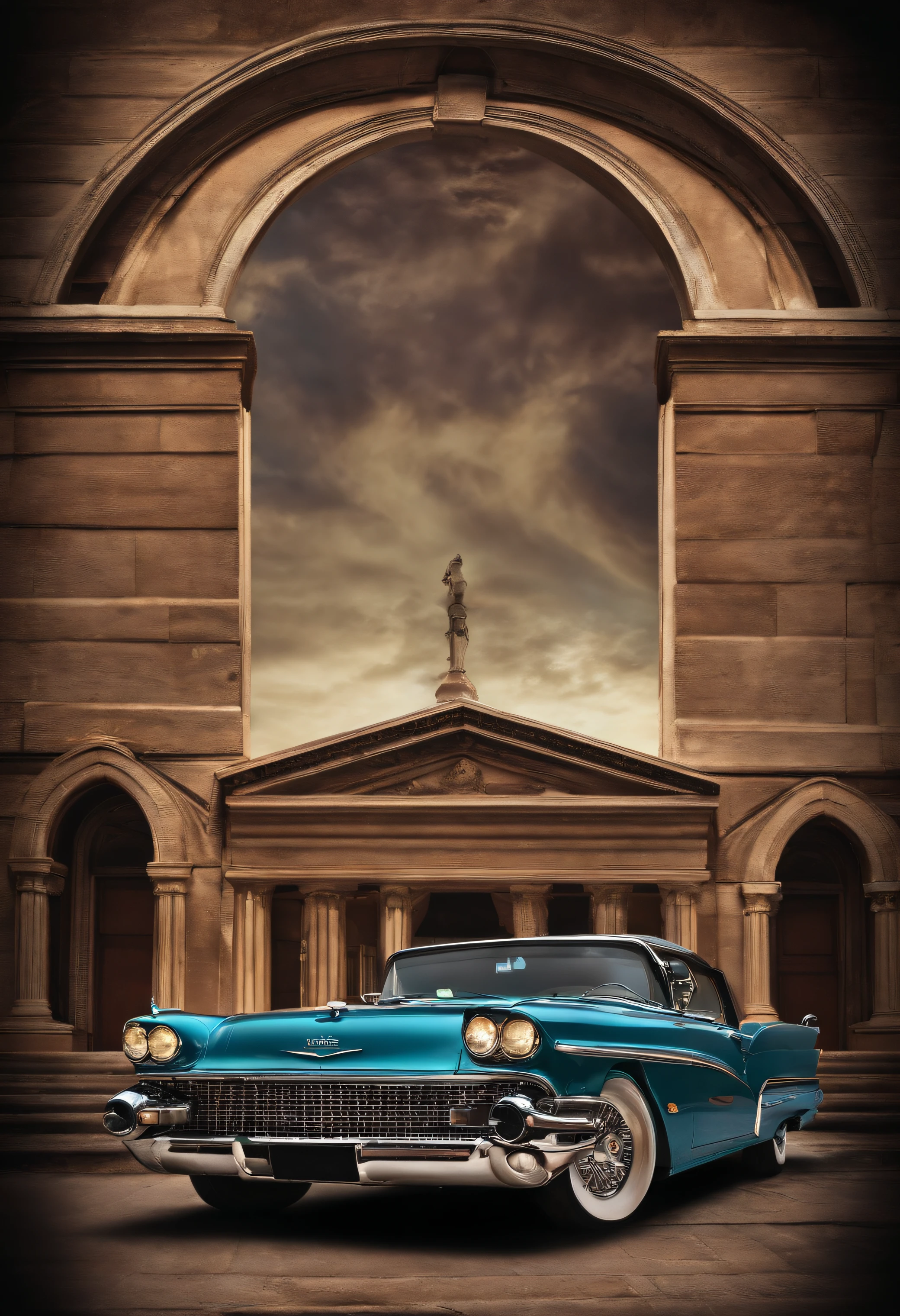 a clasic car t-shirt design