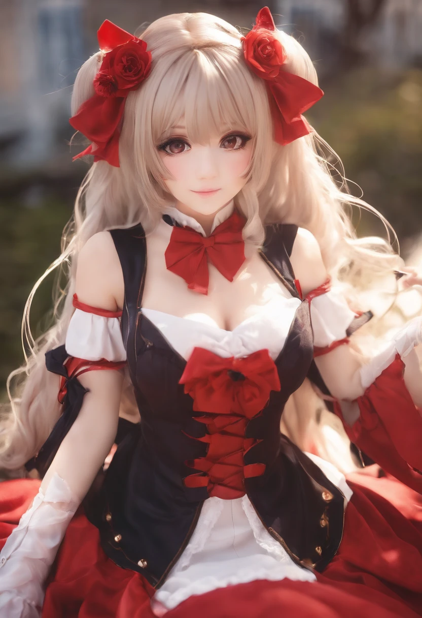 chica de cabello banco con vestido rojo sentada con cabello, Anime Girl Cosplay, seductora chica de anime, small curvy loli, Chica de anime en la vida real, Diosa del anime, Hermoso y atractivo anime adolescente, Loli en vestido, hermosa chica de anime, Anime de cosplay, Chica bonita de anime, Atractiva chica de anime, Hermosa y seductora mujer de anime, Anime hiperrealista, Diosa banca