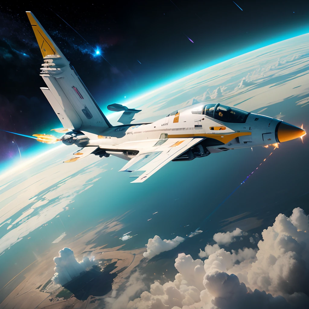 a large wide spaceship soaring through space at the speed of light --auto --s2