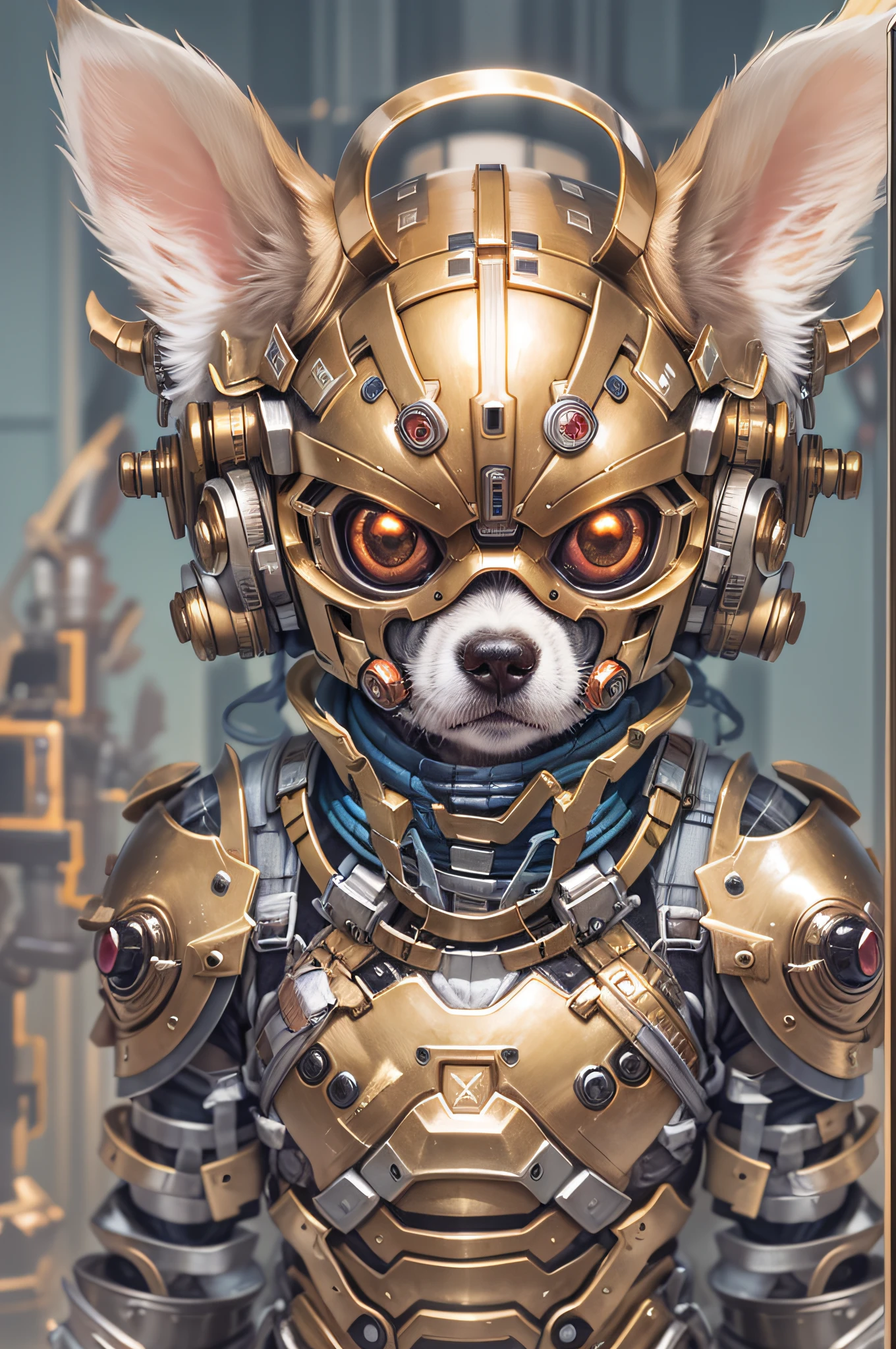 Chihuahua cyborg、Metallic Armor