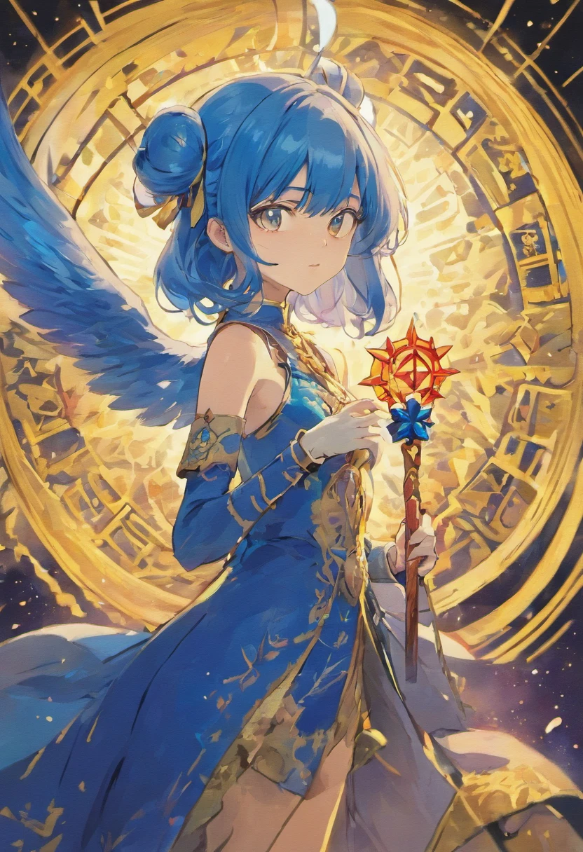 bluebird,(Tarot card style)