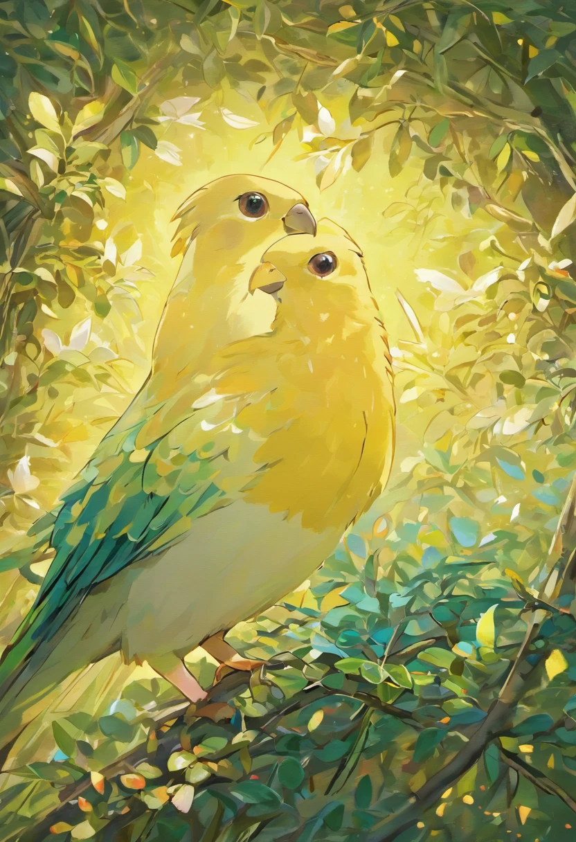 (best quality,4k,8k,highres,masterpiece:1.2),ultra-detailed,(realistic,photorealistic,photo-realistic:1.37),vivid colors,sharp focus,bright lighting
Tags: bird painting, cute budgerigar, intricate cockatoo, fantastic background, glowing backdrop, vibrant colors, detailed feathers, realistic eyes, delicate artwork, fine details, soft lighting, acrylic painting
Notes:
- There are 12 tags in this prompt,The requirement of the tag limit of 40 is met。
- Describes that the subjects to be drawn are different species of birds,And there are specific color and type descriptions。
- further describes that the background is fantastical、Shining Target,Vivid colors and bright lighting were used to emphasize color and light effects。
- Describes picture details,Such as delicate feathers、Real eyes、Delicate paintings, etc,By using Intricate, fine details, Words such as ultra-detailed, to highlight details。
- The description of the image material is acrylic painting,This wording is critical,Because one keyword can drastically change style。
- Describes what the picture quality is(best quality,4k,8k,highres,masterpiece:1.2),Note that parentheses in this section are mandatory,to increase image quality and highlight artistry。
- Describes the color tone of the picture as vivid colors,This makes the color of the image more vivid。
- Describes the focal point of the picture as the bird painting,Sharp Focus was used to further accentuate the focus。
According to the above requirements,The output of the Stable Diffusion prompt is:bird painting, cute budgerigar, intricate cockatoo, fantastic background, glowing backdrop, vivid colors, detailed feathers, realistic eyes, delicate artwork, fine details, soft lighting, acrylic painting