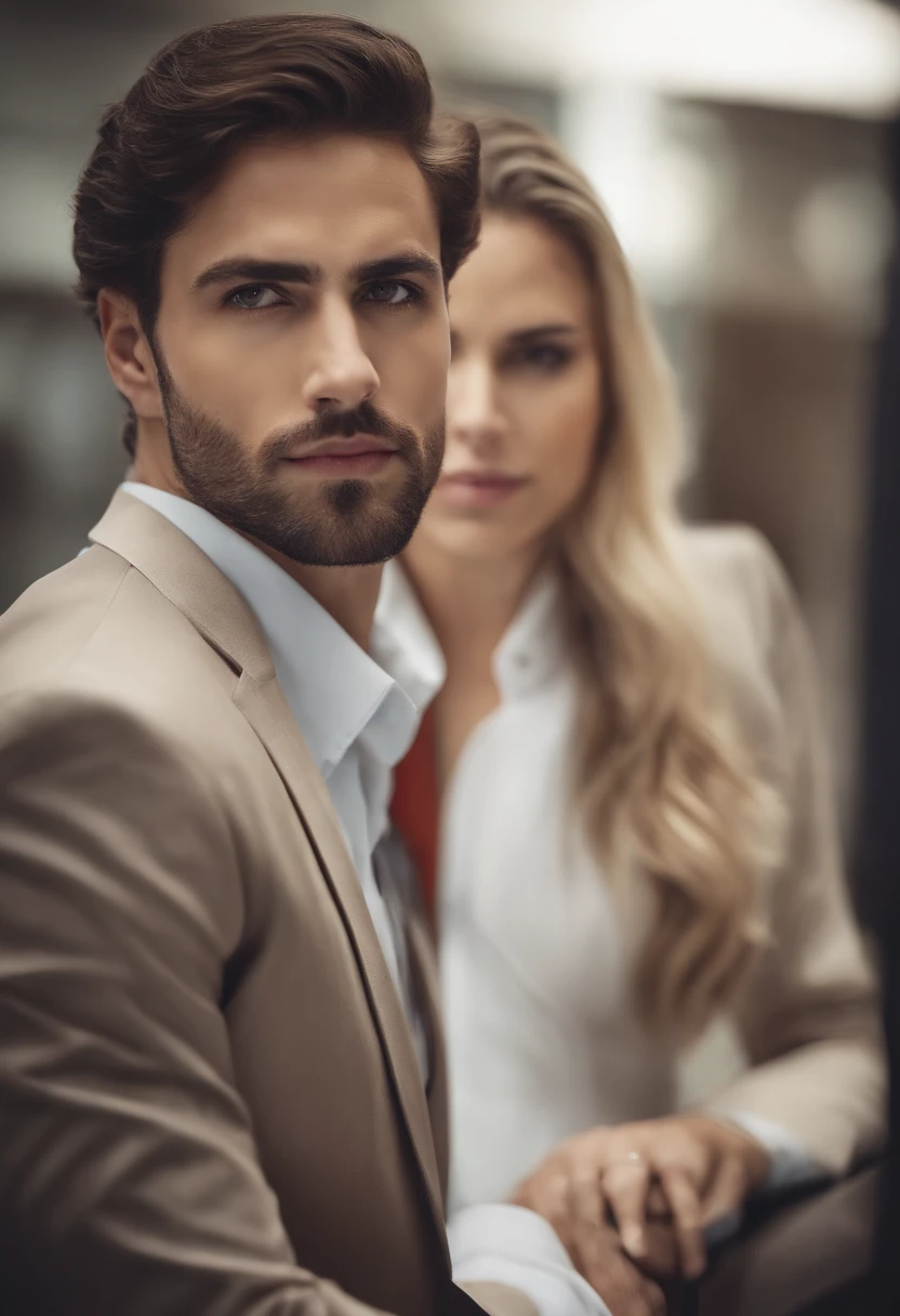title: Professional Portrait in Office Environment
Description:
Create a professional image that conveys a confident and serious presence in an office environment. Here are the detailed specifications:
1. **Vestimenta:**
- The protagonist must be wearing a classic suit and a dress shirt.
- A gravata deve ser elegante e complementar a cor do terno.
2. **scenecy:**
- The background should represent a modern and sophisticated office, com uma mesa limpa e organizada.
- Adicione elementos como um laptop, canetas e um bloco de notas para enfatizar a atmosfera profissional.
3. **Uplighting:**
- Lighting should be soft and professional, destacando o rosto e o terno sem sombras indesejadas.
4. **face expression:**
- The protagonist must have a serious and confident expression.
- Eyes should reflect determination and professionalism.
5. **camera angle:**
- The camera should capture the protagonist at a slightly top-down angle to convey power and confidence.
6. **post - production:**
- Adjust sharpness and contrast to enhance suit and face details.
- Keep the colors natural and soften any skin imperfections in a discreet way.
7. **resolution:**
- The final image must have high resolution to be used on multiple platforms, como LinkedIn, Resumes, etc.
Remember that the image should look authentic and professional, reflecting the seriousness and competence of the protagonist in a business environment. If possible, provide a final version in formats such as JPG or PNG for easy online sharing.