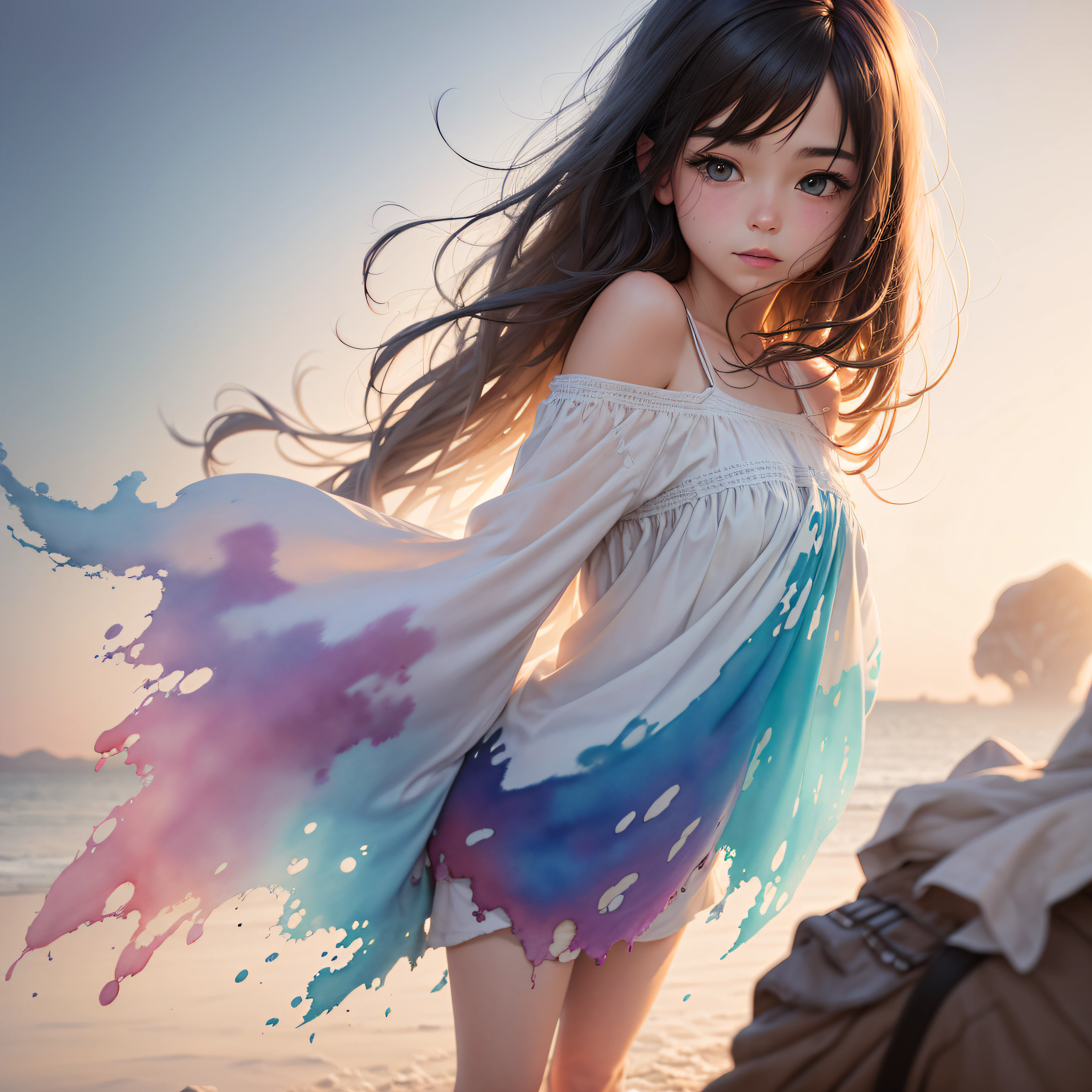 Watercolor Blurs: Soft, blended hues resembling watercolor paintings.