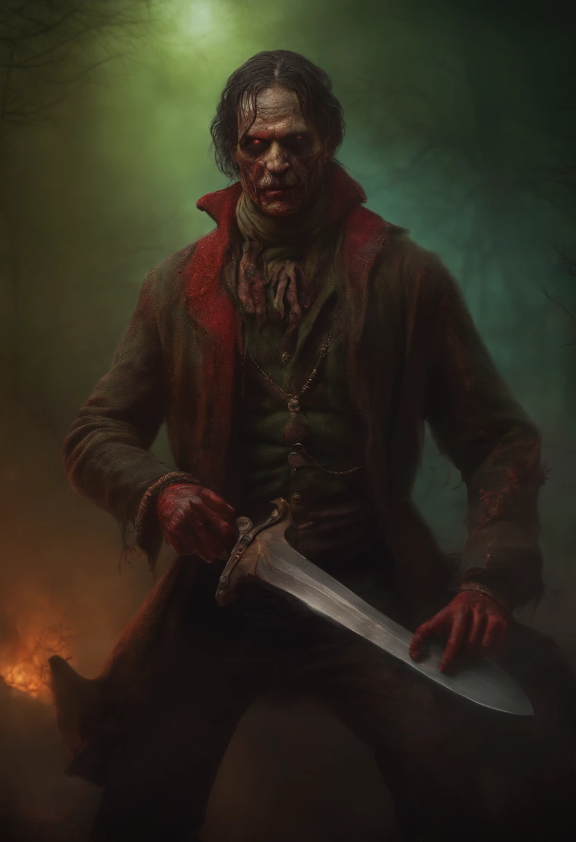 vicotiran man, horror character, zombie