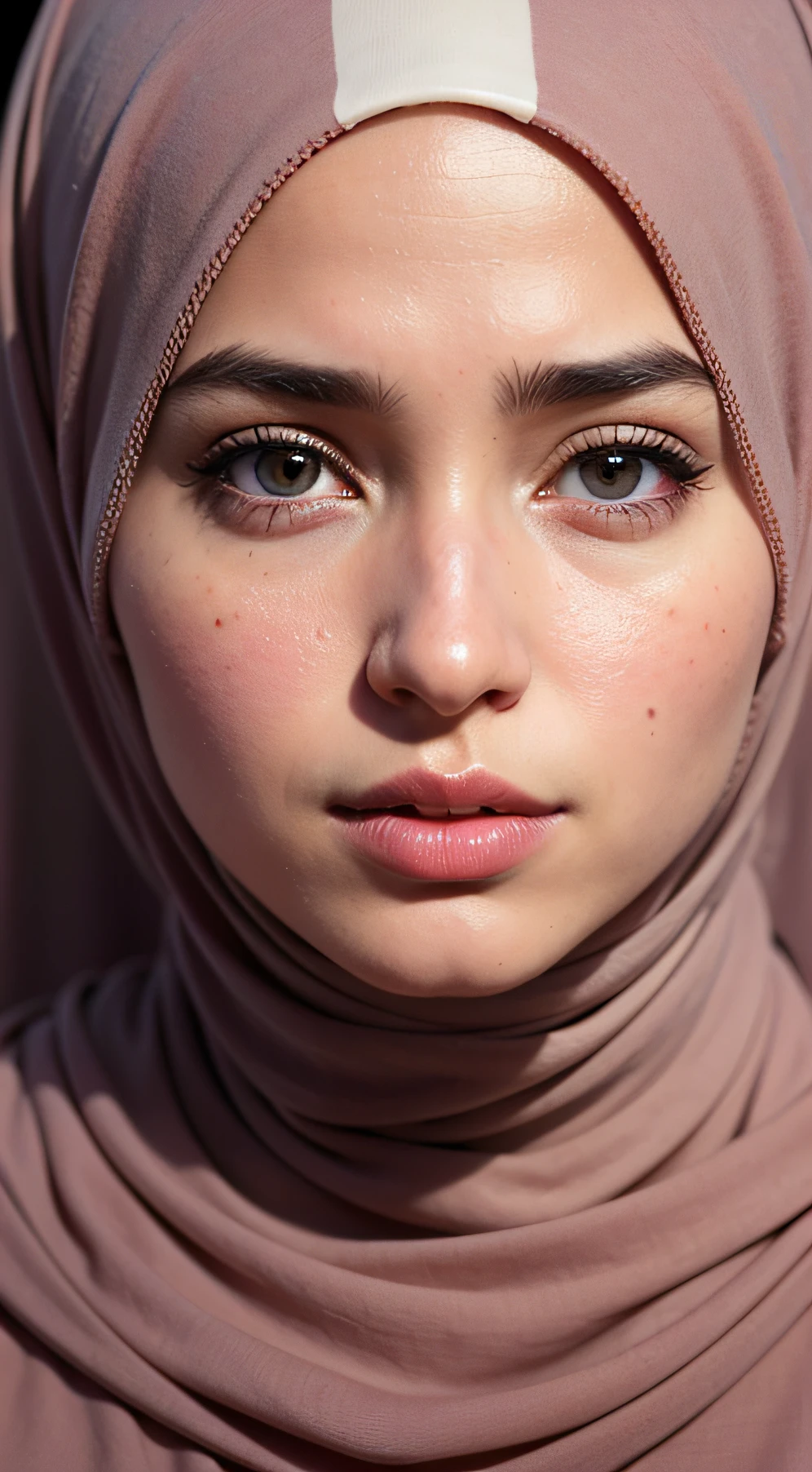 (7 young Arab girls:1.3), Arab face, (hijab:1.4), (Details of a very beautiful face), wear pastel color hijab, detail skin texture, (Best Quality:1.4), 8K resolution, High resolution, (Photorealistic, High resolution:1.4), Raw photo, (Realistic, Photorealsitic:1.37), Gloss on lips, Parted lips, Staring at me, Nose, dress, Realistic, the city, cinematic lighting