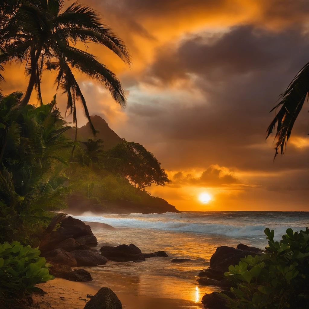 montanhas tropicais exoticas a luz do sol