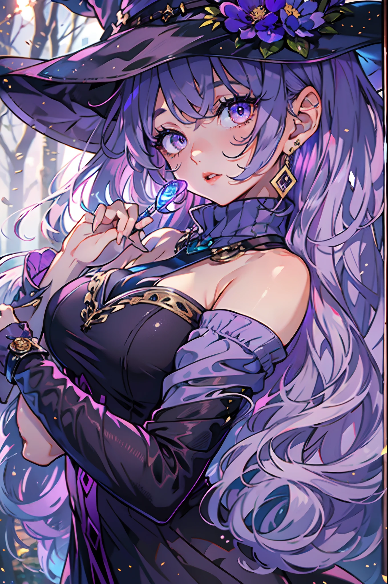 beautiful vampire woman, Fantastical, Pointed canines, sparkly eyes, False lashes, Pink lips, A smile, large full breasts, Dress appearance, Thumb and four fingers, Anatomically correct fingers, detail portrayal,