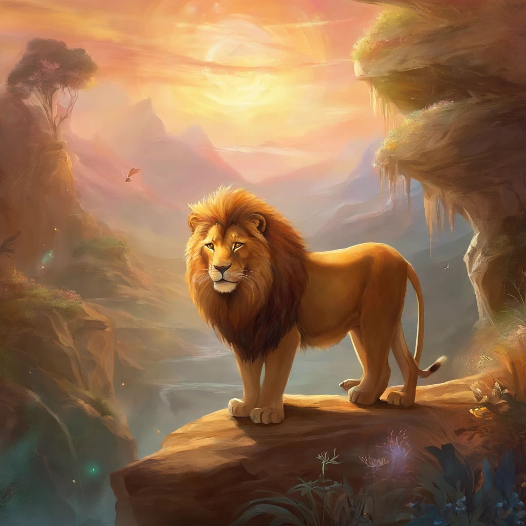 The Lion and the Pallas' cat
