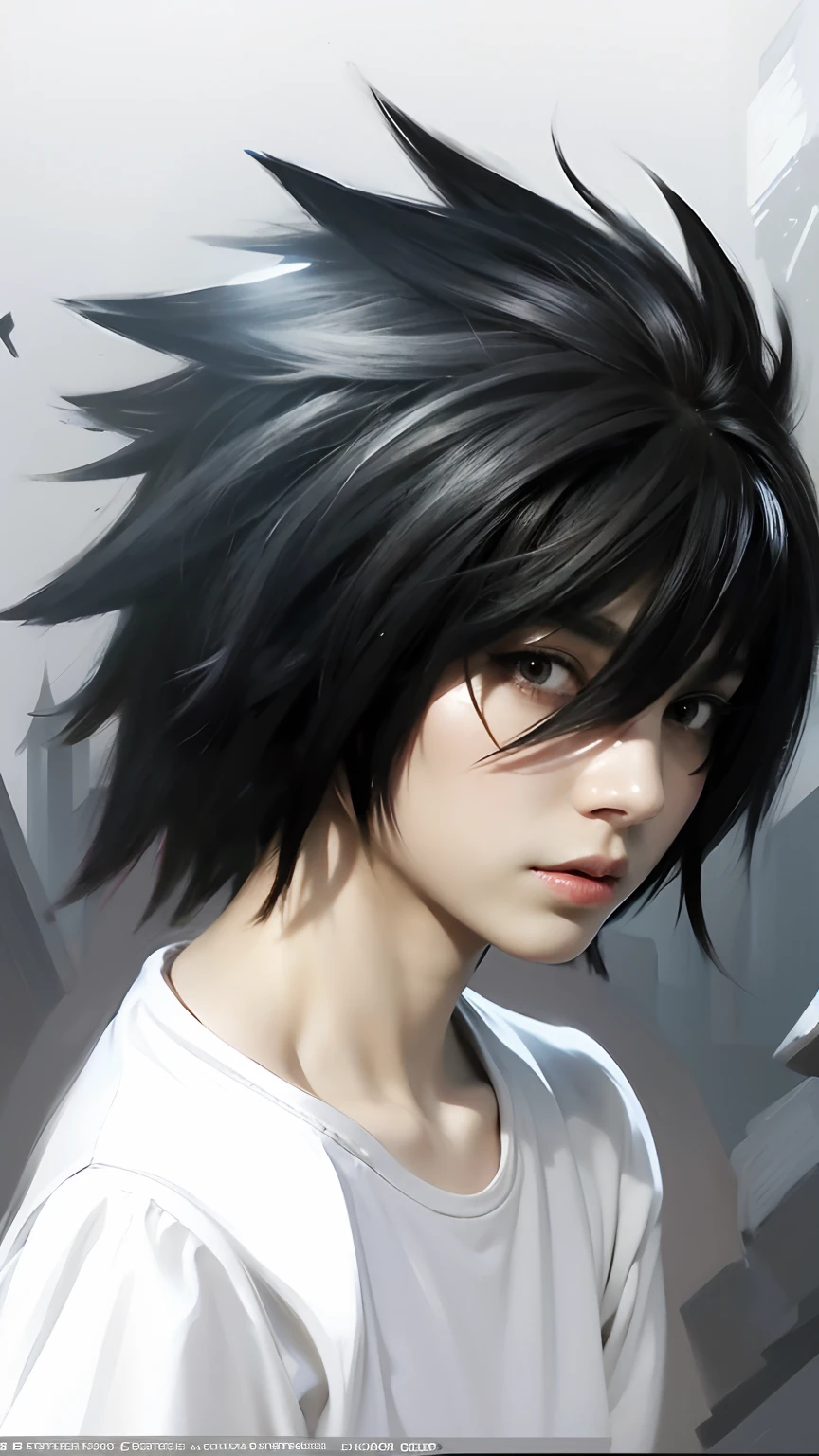 Garoto, dark hair, black eyes, HD, 4K, alta qualidade