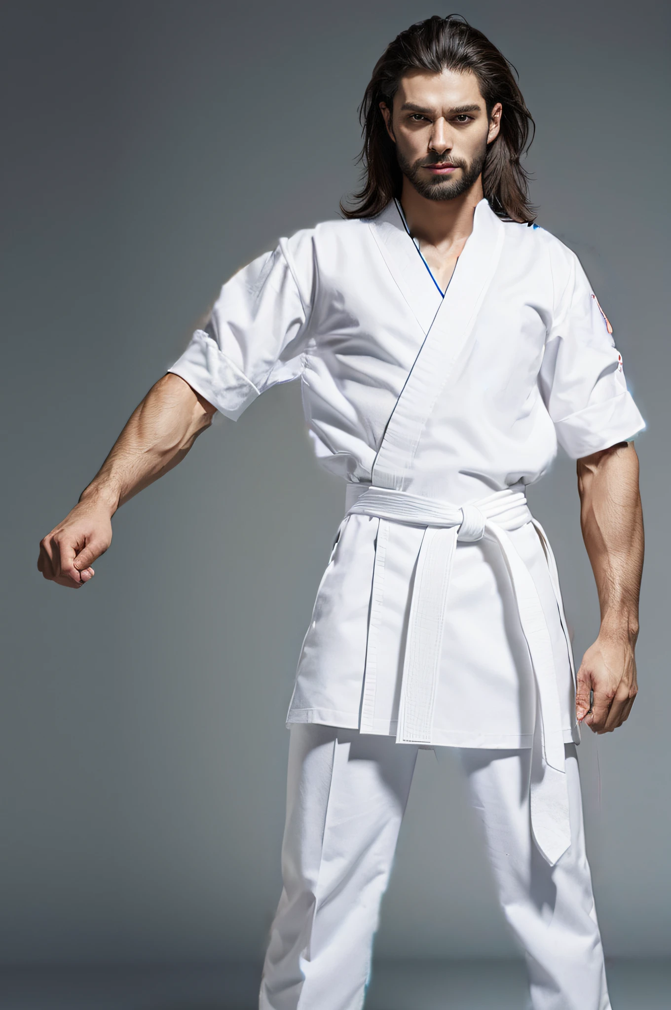 White karate uniform cuff extension