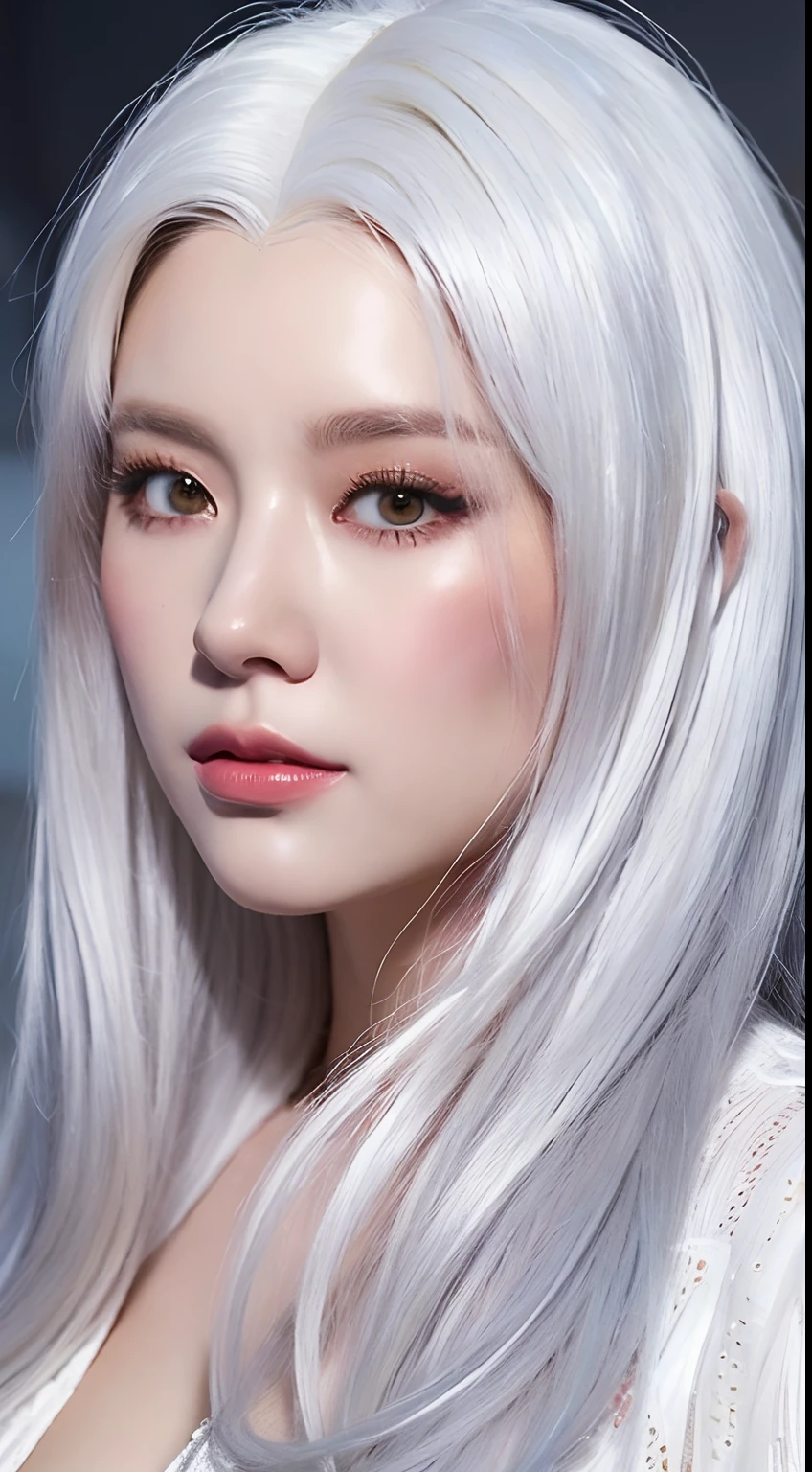 Close-up of a woman with white hair and a white mask, Belle peinture de personnage, Guweiz, artwork in the style of guweiz, white haired deity, par Yang J, epic exquisite character art, Stunning character art, par Fan Qi, par Wuzhun Shifan, Guweiz sur Pixiv Artstation