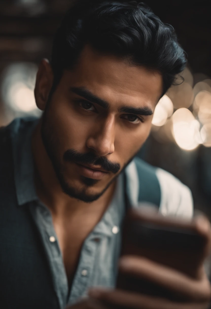 Selfie | beautiful man | Mexican nationality | hyper realistic