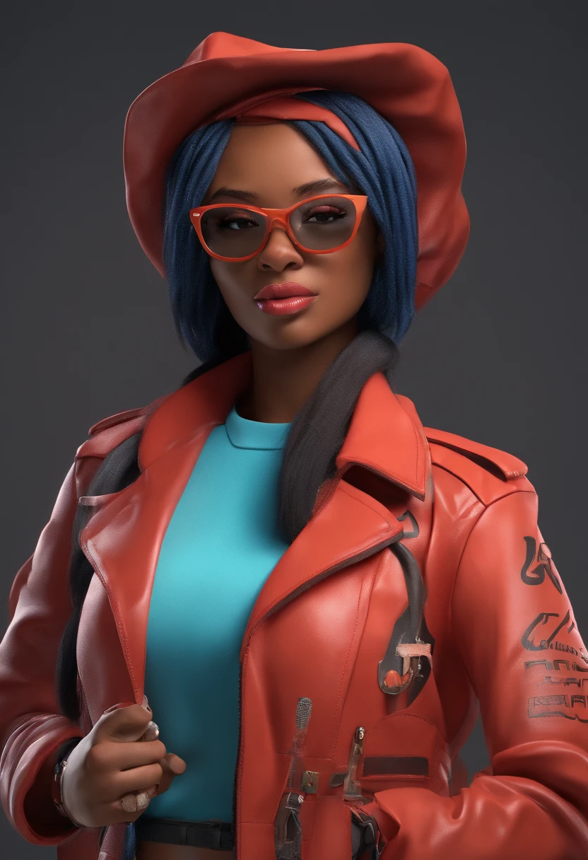 African gangster girl, redhead girl in glasses