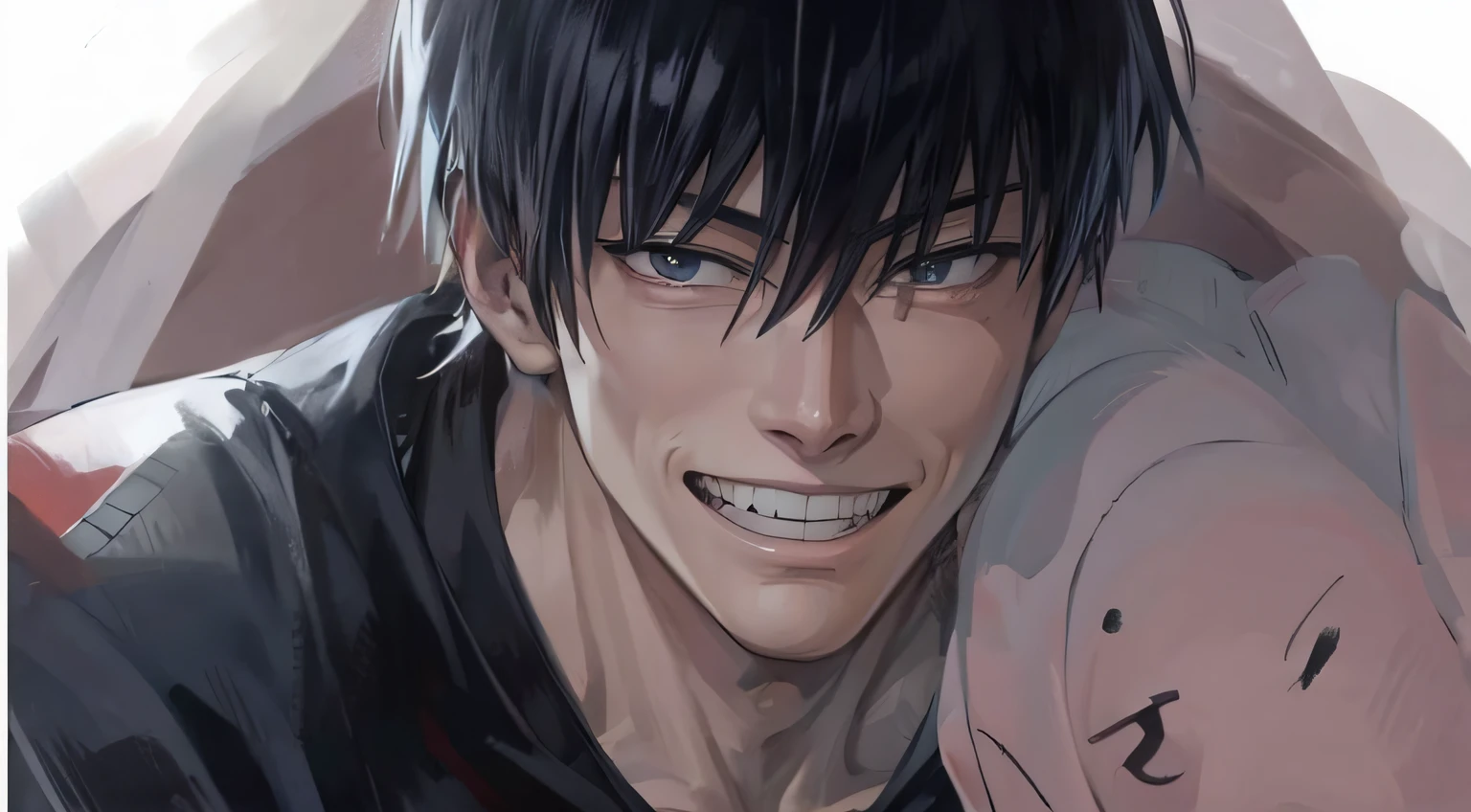toji fushiguro , jujutsu kaisen, arrogant, smile, muscles