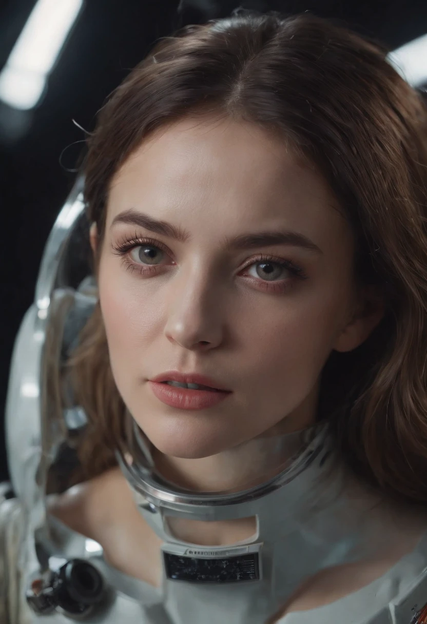 ((She is sexy and sensual)), She is wearing a rotten and torn clothes as an astronaut,  she is in an interplanetary hospital in the outer space, She is looking at you, she's drooling, she's crazy, she's crazy, Masterpiece, better quality, clear focus, dynamic pose, cinematic lighting, Hyper Detailed Ultra Sharp, ((((((((idne))))), (((intricate))))), UltraRealistic, Dynamic, Smooth, Sharp Focus, Illustration, 8K, MuCoi, NSFW, (NSFW:1.5)