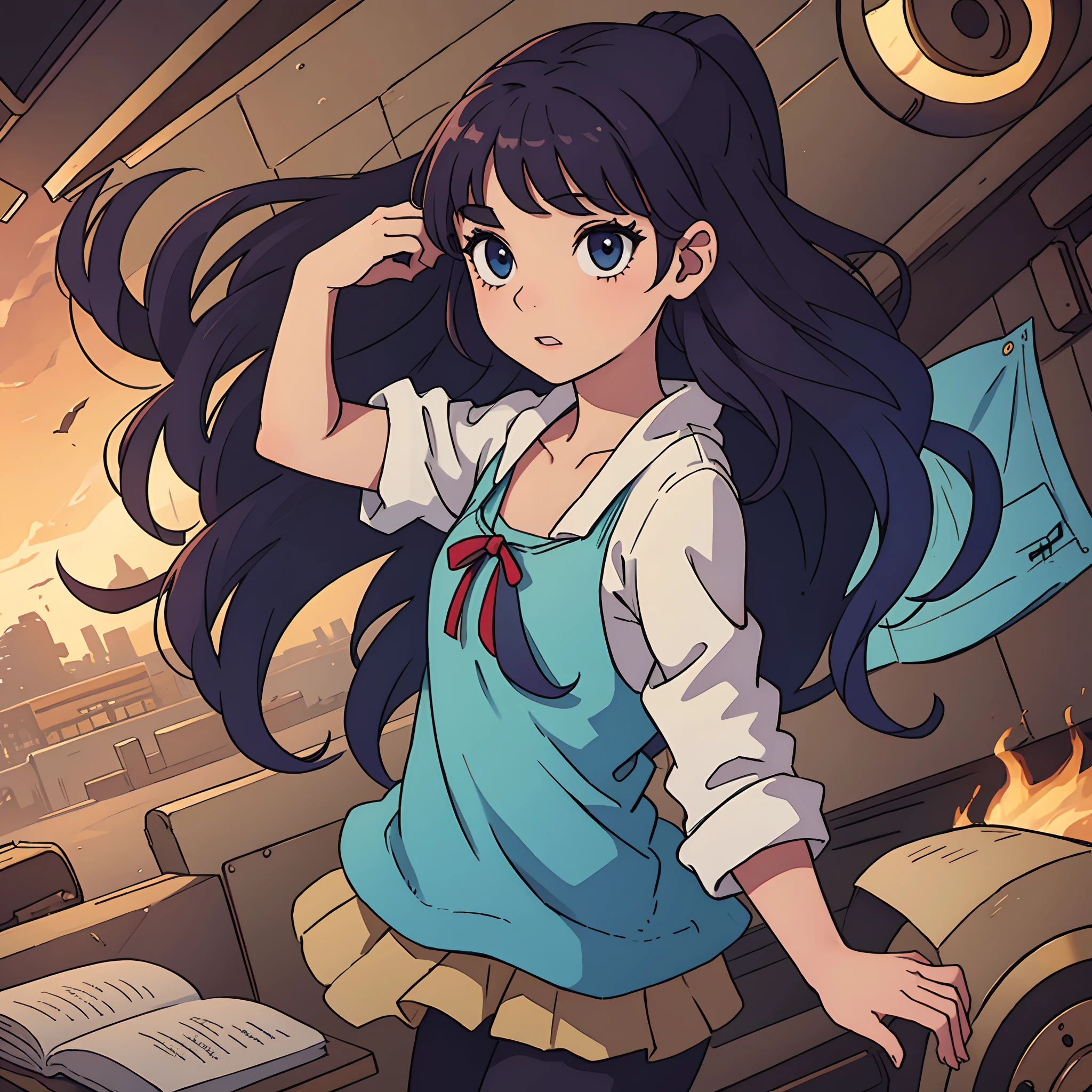 A girl who is taking