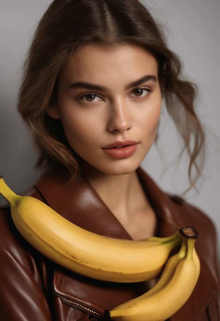 ite girl, Wearing leather in kitching, Sucks a banana, UHD wallpaper asian kaia gerber