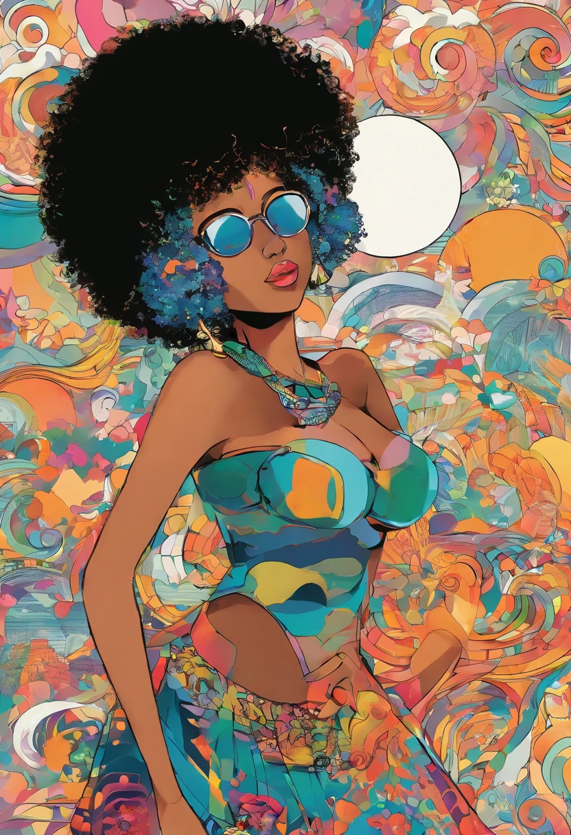 Morena, menina afro,