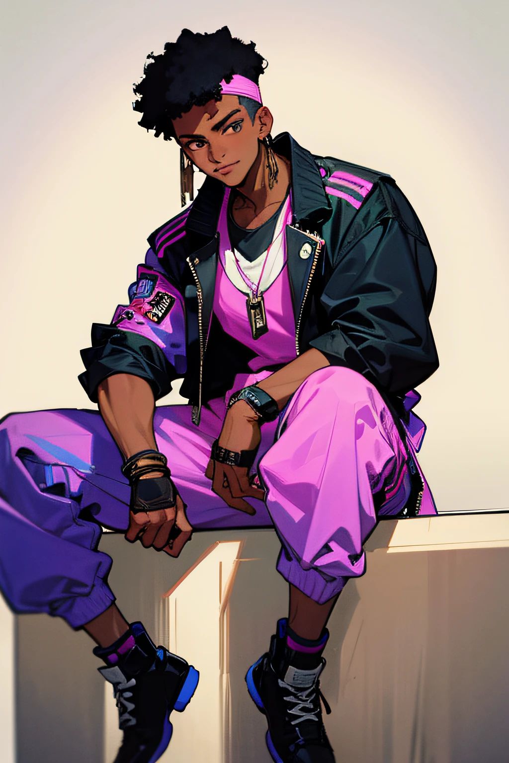 Black Man 80s Hip Hop Fashion