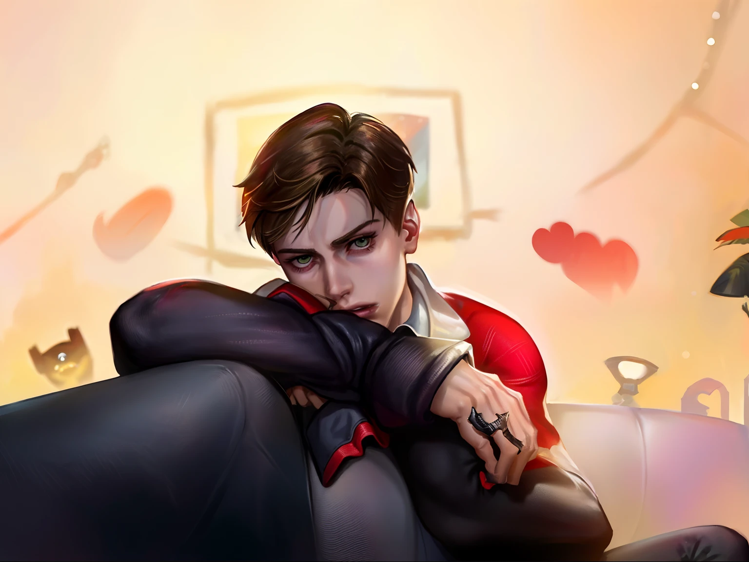 There is a young man sitting on a sofa with his hand on his face, Peter Parker, foto de perfil 1024px, Blade de Drain Gang, jerma985, Jerma 9 8 5, adolescente masculino, Youtuber, Declan McKenna, Tom Holland, tommy 1 6 years old, mrbeast, Max Dennison, foto de perfil