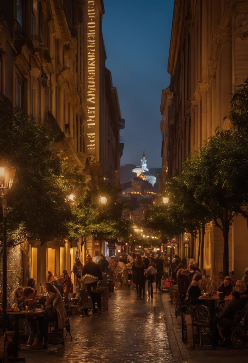 (best quality,4k,highres,masterpiece:1.2),ultra-detailed,realistic,photorealistic:1.37,colorful, vibrant, lively, urban landscape, bustling streets, (rainy weather), (city lights), (reflection of lights on wet ground), tall buildings, architecture, (skyscrapers), (modern, futuristic buildings), (tree-lined streets), (people walking, bustling crowds), (street vendors), (cafes and bistros), (traffic), (public transportation), (bicycles), (pedestrian bridges), (fountains), (parks and squares), (street art), (city skyline), (pigeons flying), (pedestrian crossings), (billboards and advertisements), (shops and boutiques), (historical landmarks), (cobblestone streets), (street musicians), (city landmarks), (colorful graffiti), (food trucks), (street performers), (street signs and traffic lights), (busy intersections), (nostalgic atmosphere), (flower stands), (cultural diversity), (various architectural styles), (vibrant nightlife), (cityscape), (coffee shops and bakeries), (vintage cars), (busy cafes), (aromatic food smells), (narrow alleys), (hidden gems), (city outskirts), (stunning views), (playful street art).