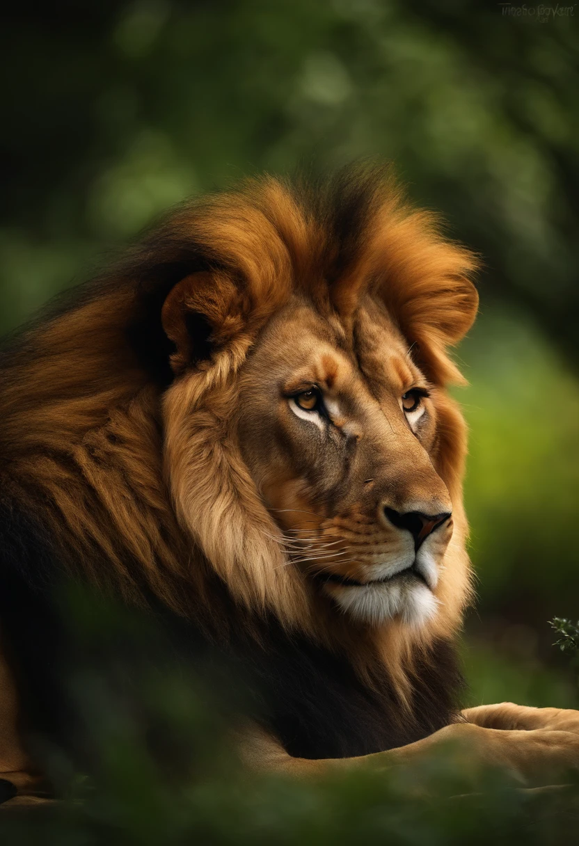Brave Lion, 4k, fundo preto