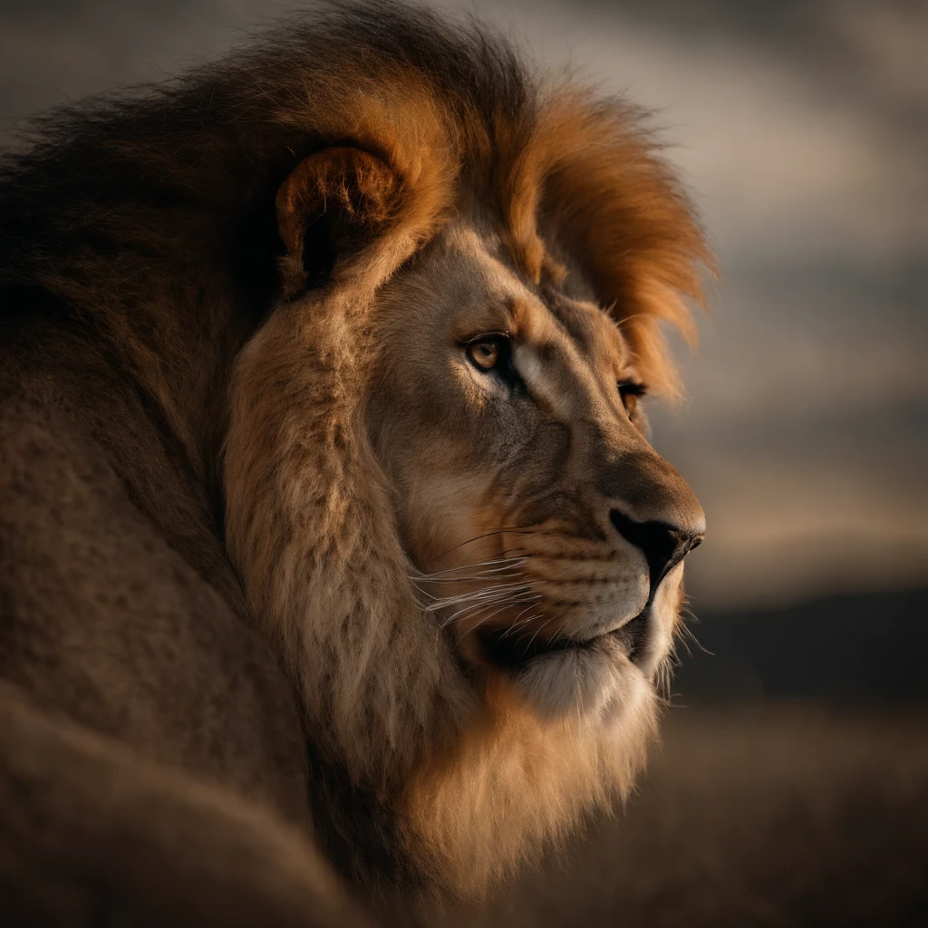 Brave Lion, 4k, fundo preto