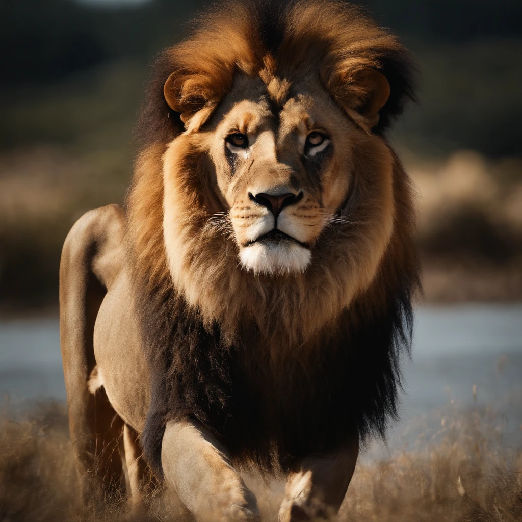 Brave Lion, 4k, fundo preto
