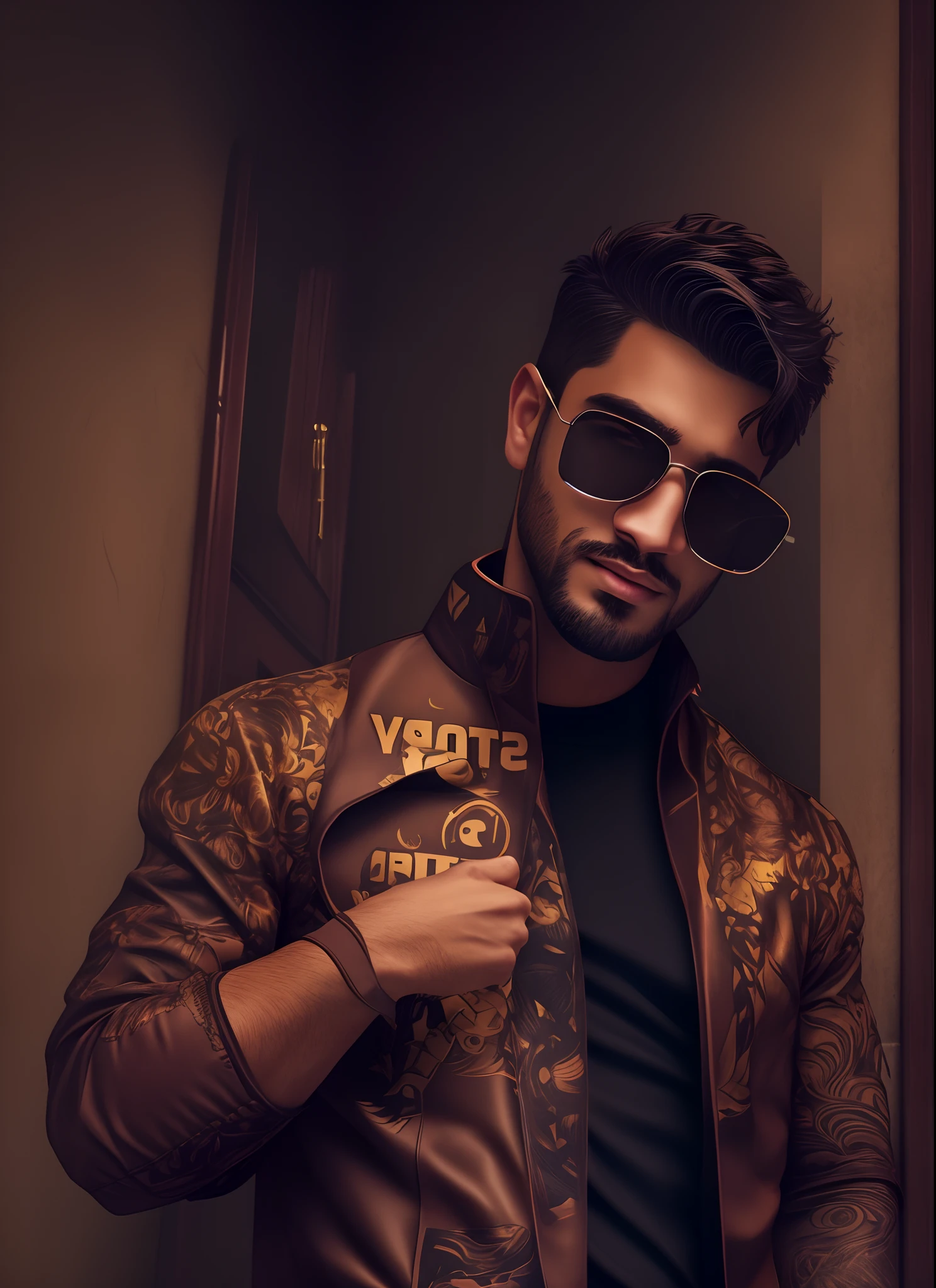 Change background handsome boy  realistic look 4k