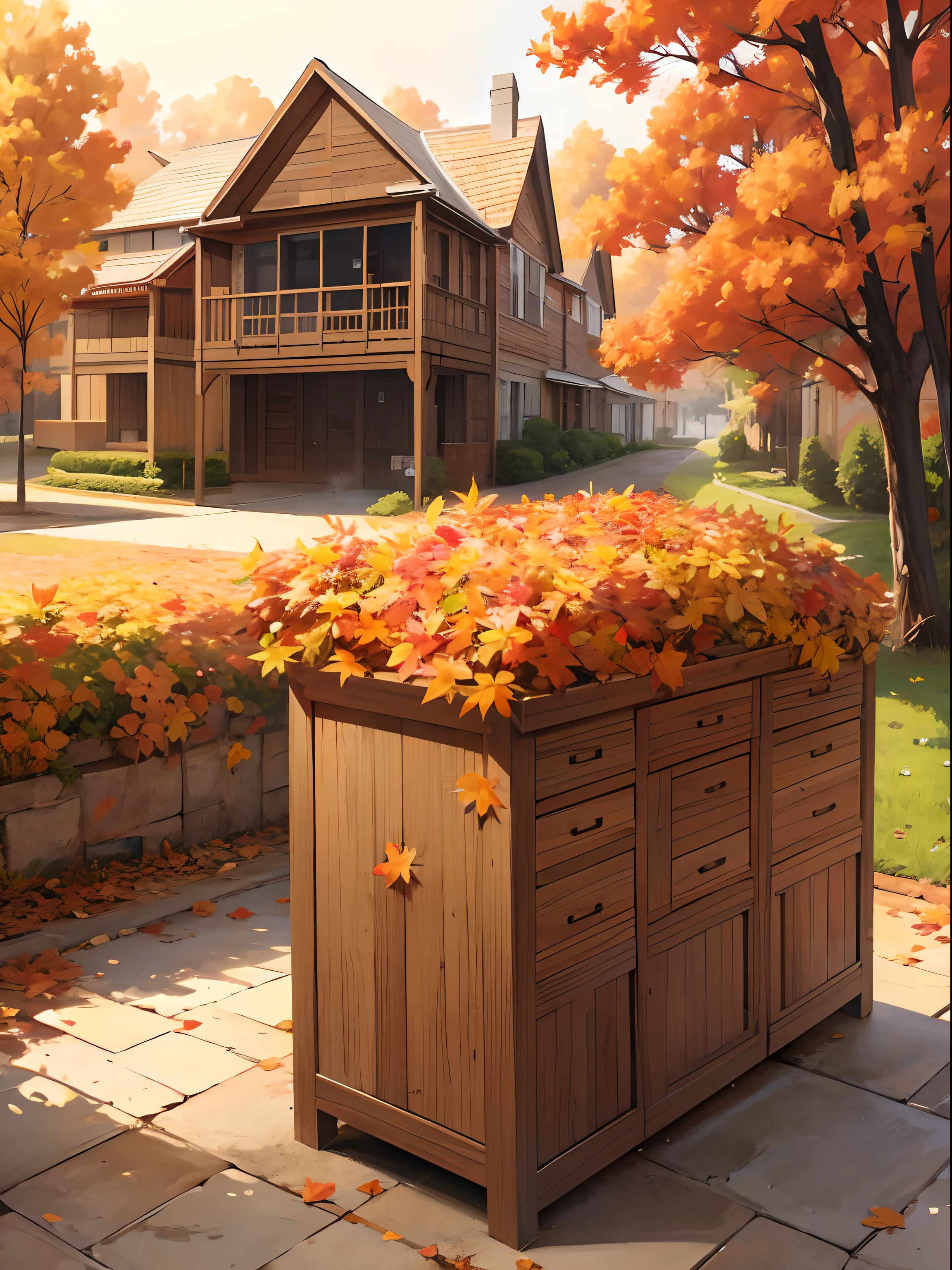 Country autumn,Sketch style,Autumn fruits