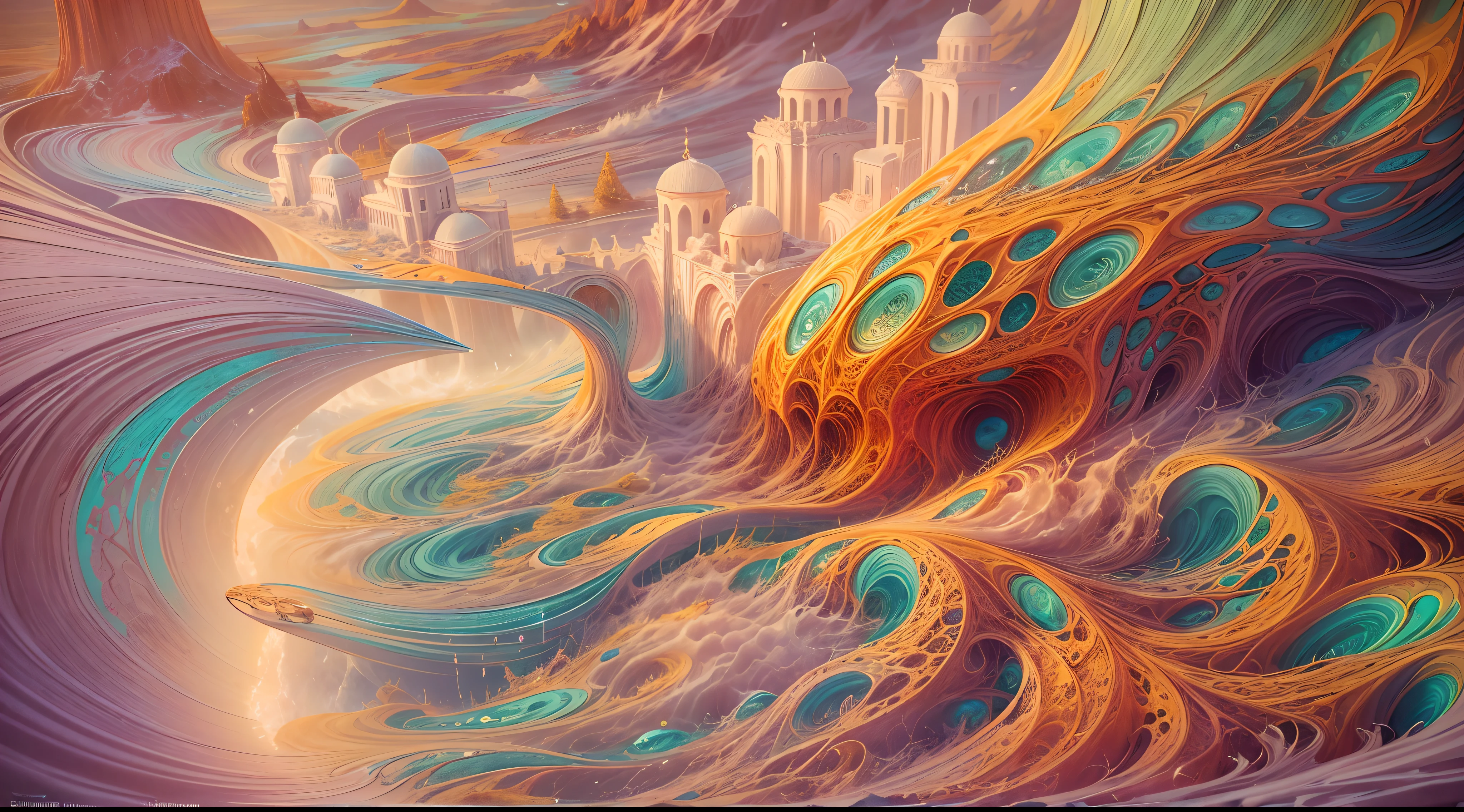 (best quality,4k,8k,highres,masterpiece:1.2),ultra-detailed,(realistic,photorealistic,photo-realistic:1.37), digital art by IrinaKapi, surrealism, sands of time, splash, patterns, floating objects, Yuumei, Robert Bissell, Christopher Balaskas, Keith Mallett, Wassily Kandinsky, acrylic painting, vibrant colors, dreamlike atmosphere, intricate details, mesmerizing composition, striking contrasts, ethereal beauty, mystical elements, whimsical landscapes, otherworldly creatures, intricate brushwork, surreal landscapes, fantastical imagery