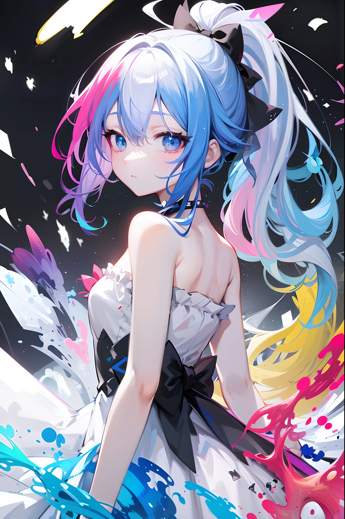 anime girl with long hair and blue eyes in a white dress, style of anime4 K, Rem Rezero, Anime art wallpaper 4 K, Anime art wallpaper 4k, Anime art wallpaper 8 K, Digital art on Pixiv, Best anime 4k konachan wallpaper, Beautiful anime artwork, 4k manga wallpapers, 2 d anime style, 4K anime wallpaper