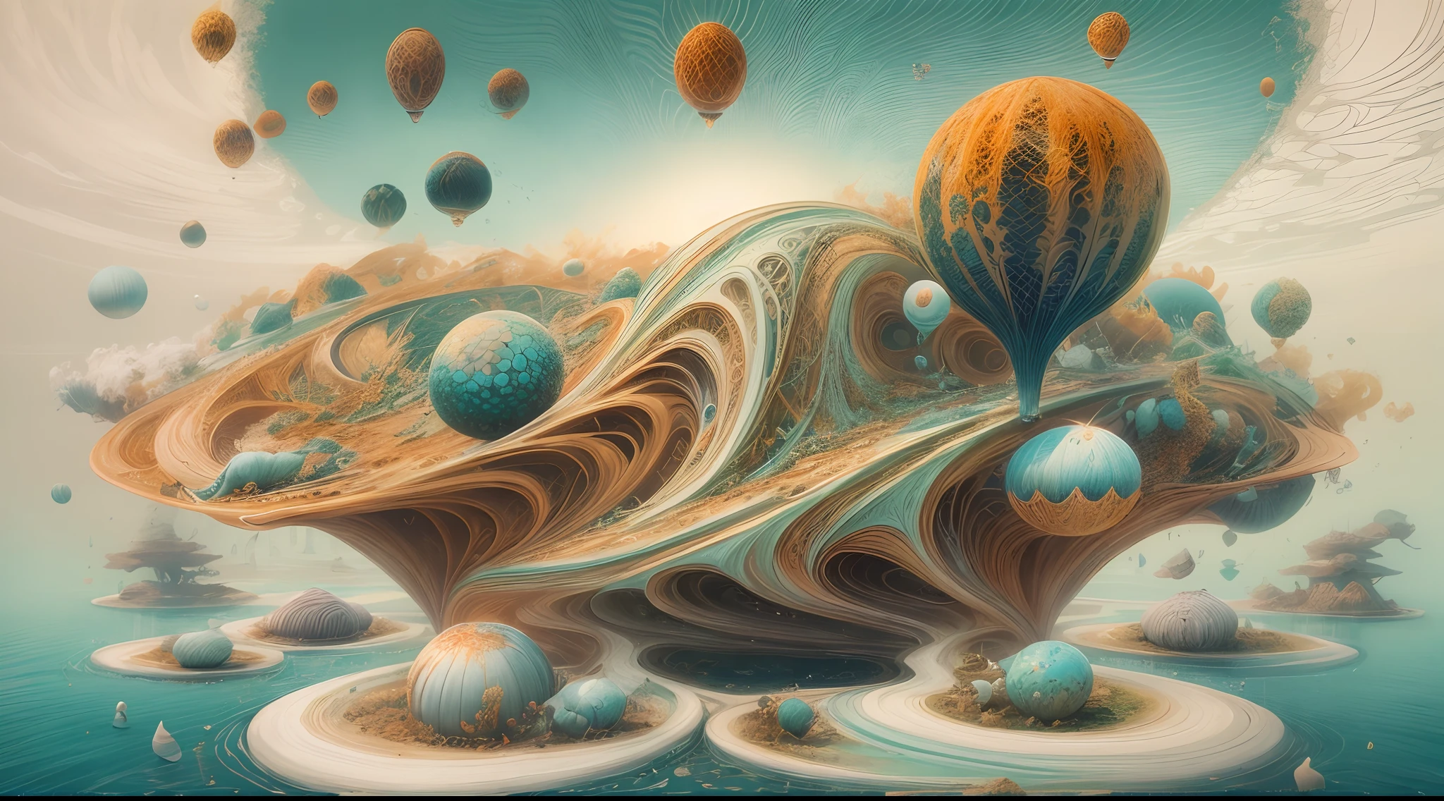 (best quality,4k,8k,highres,masterpiece:1.2),ultra-detailed,(realistic,photorealistic,photo-realistic:1.37), digital art by IrinaKapi, surrealism, sands of time, splash, patterns, floating objects, Yuumei, Robert Bissell, Christopher Balaskas, Keith Mallett, Wassily Kandinsky, acrylic painting, vibrant colors, dreamlike atmosphere, intricate details, mesmerizing composition, striking contrasts, ethereal beauty, mystical elements, whimsical landscapes, otherworldly creatures, intricate brushwork, surreal landscapes, fantastical imagery