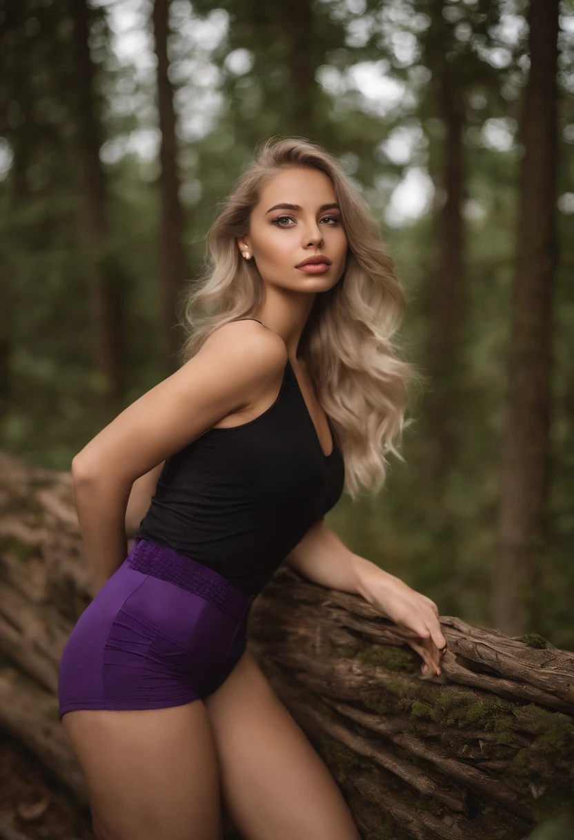 Arafed woman with matching tank top and panties, Sexy girl with brown eyes, portrait sophie mudd, blonde hair and large eyes, Selfie einer jungen Frau, Augen im Schlafzimmer, Violet Myers, ohne Make-up, Natural makeup, Blick direkt in die Kamera, Gesicht mit Artgram, dezentes Make-up, Stunning full body shot, in der Natur, Spaltung
