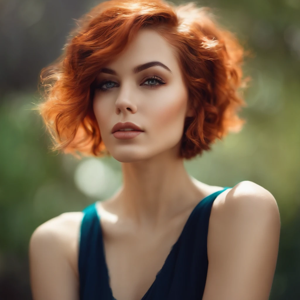 Girl with short hair