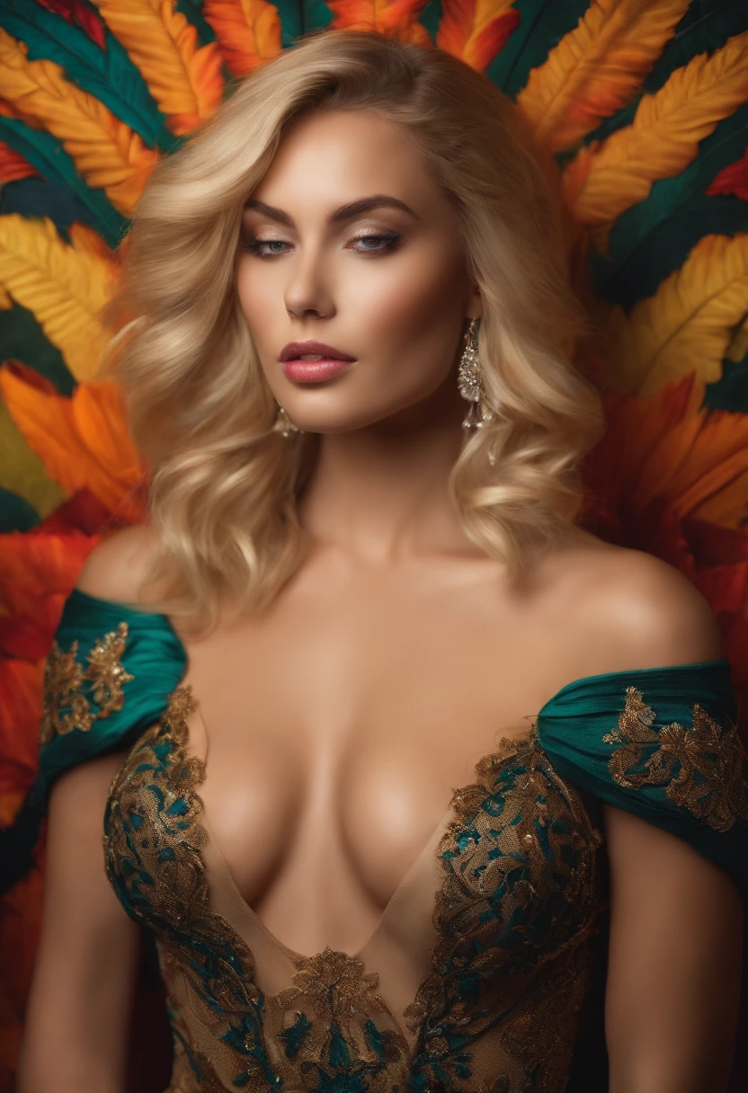 blonde model with vagina showing