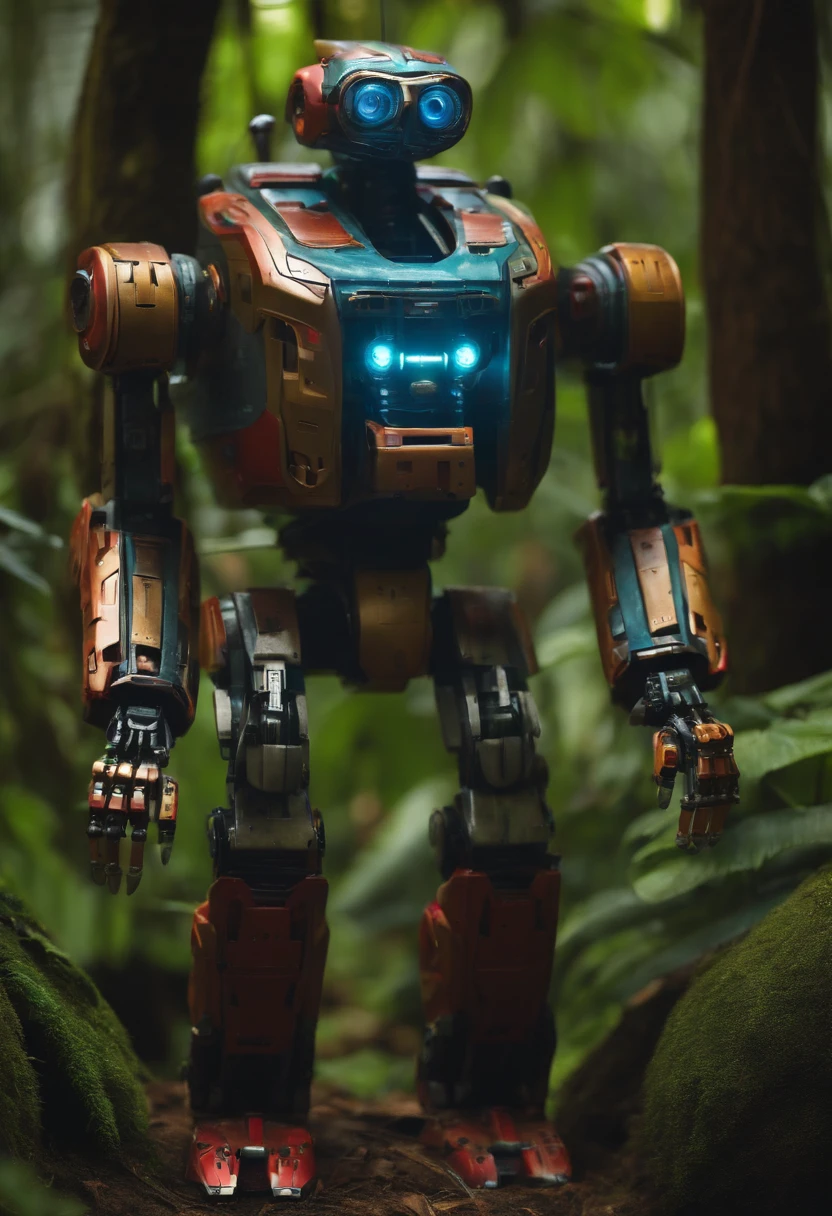 make a human made robot that lives in the jungle