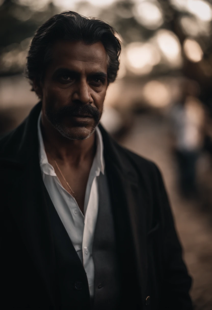 Retrato de um pai, negro, vampiro, rouspas velhas