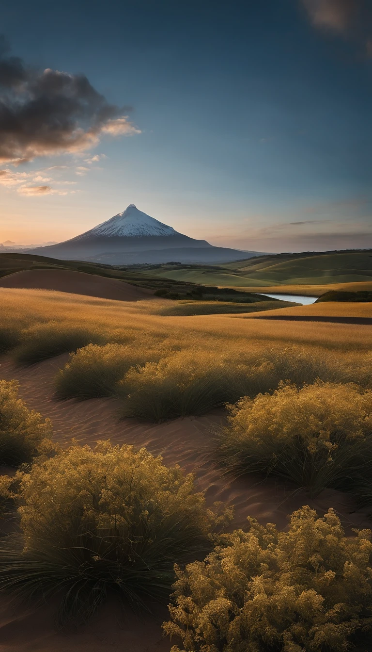 Paisagens fotorrealistas simbolizando o crescimento empreendedor. Imagine estradas sinuosas, trilhas ramificadas, ou campos extensos. Cor com tons de azul claro (#ADD8E6), sky blue (#54C9E3), e toques de Ouro (#FFD700). Capture the depth and humor similar to Sebastião Salgado's images. Background options: dia (#FAFAFA) e Noite (#1C1C1E). Render with hyper-realistic effects using Cinema 4D with 4K resolution