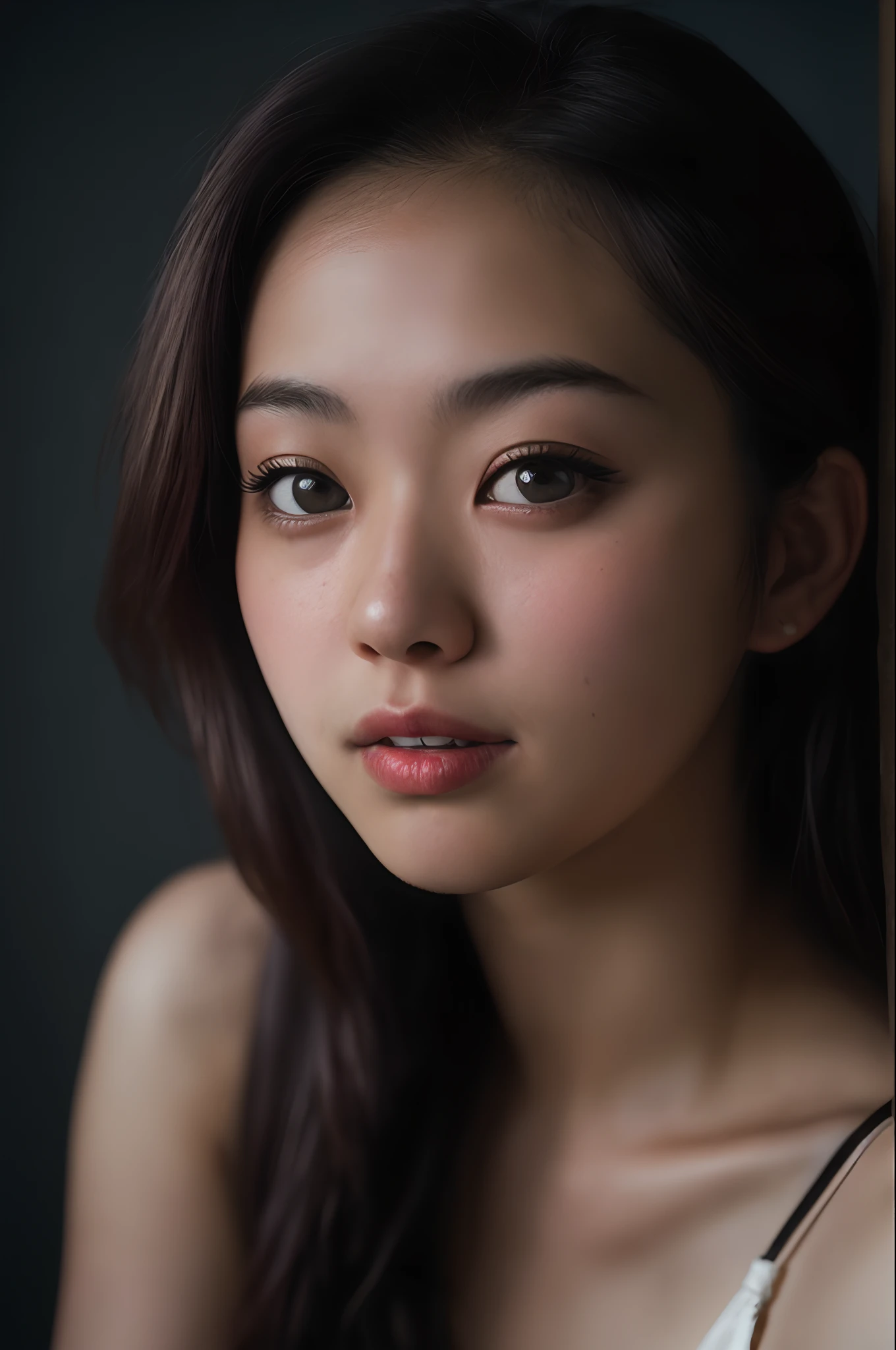 Glossy face, beautiful Japanese woman.