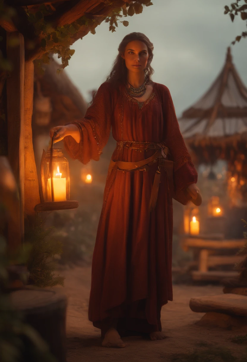 humanoid candlefolk D&D NPC commoner, at the candle people village