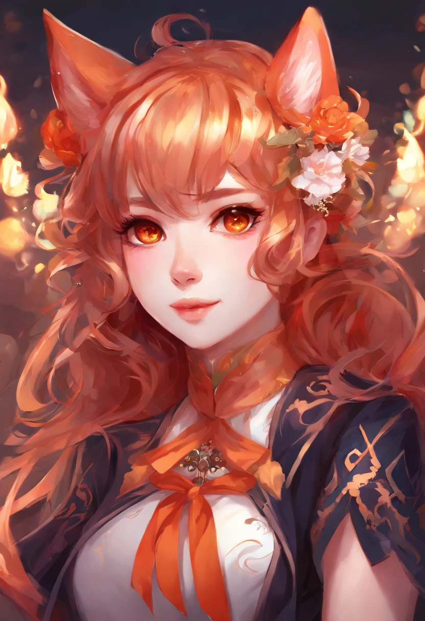 (best quality,4k,anime:1.2),anime-style,girl with cat ears,anime moe art style,vibrant colors,fluffy cat tails,delicate features,detailed hair,expressive eyes,sparkling highlights,Japanese aesthetic,adorable pose,masterpiece:1.1, Anime girl with cat ears and black horns ,Anime-Stil 4 K, Anime Moe Kunststil, Anime girl with cat ears, Eine Zeichnung einer Frau in einer Schwarzen Robe, knallharte Pose, Schurkin, cat girl, Anthropomorpher Katzen-Ninja, Weibliche Protagonistin, There is an image of a woman with horns on her head, ((Aristokratenrobe tragen)), Rotes Gewand, dunkle, richly decorated royal robes, Blutrotes Gewand, Orange Augen, Full-body long coat in black and red, Close-up of a figure with horns and bow, demoness, Portrait of a Gothic Cat Girl, demon girl, Sukkubus, Chibi (Disambiguation, Anime Catgirl, demon, demon anime girl, demonenkatze, Portrait of a Demon Girl, Rote Haare, Orange Augen Farbe, mit Orangenen Augen, sweet, Niedlich, Niedliches Gesicht, Ernstes Gesicht, gapmoe yandere, Gapmoe Yandere Grimdark, Portrait of Gapmoe Yandere Grimdark, Yandere, Anime-Moe-Kunststil, Shikamimi, im Anime-Stil, Top quality, best quality, beauty and aesthetics: 1.2, sehr detailliert, Most Detailed, Schattierter Kunststil, Weibliche Protagonistin, als Anime-Charakter, Weiblich, Orange Augenfarbe, Nahaufnahme einer Karikatur einer Frau, smiling pose, sweet, Niedlich, Top quality, best quality, beauty and aesthetics: 1.2, sehr detailliert, Most Detailed, Semi-Realistic, Anime, anime girls, Graue Handschuhe, Detaillierter Hintergrund, Epischer Hintergrund, mit krallen