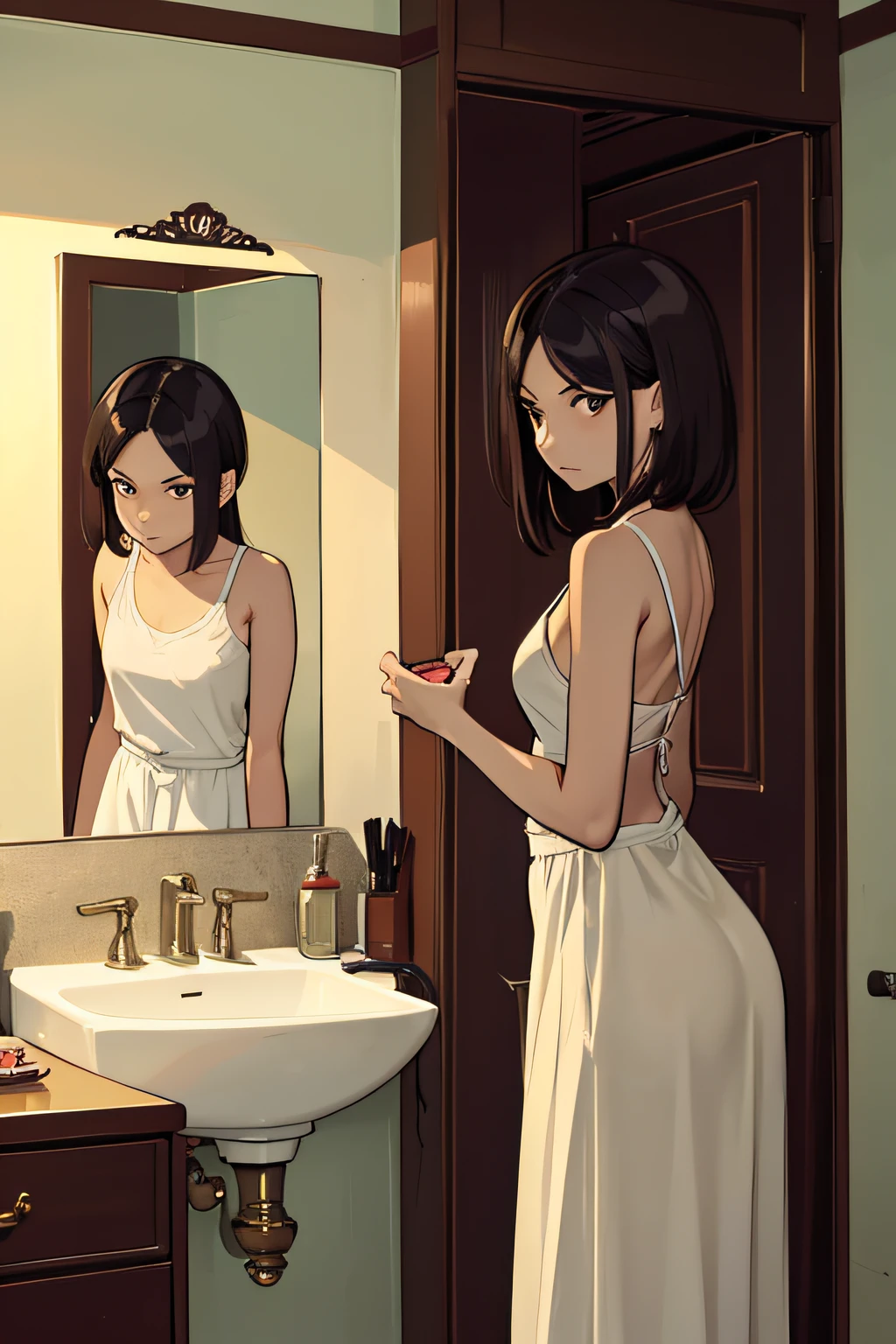 bathroom, girl,