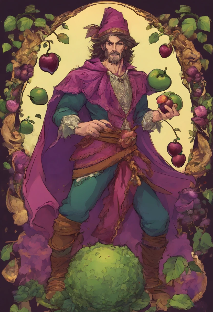 Magic man throwing the jabuticaba fruit